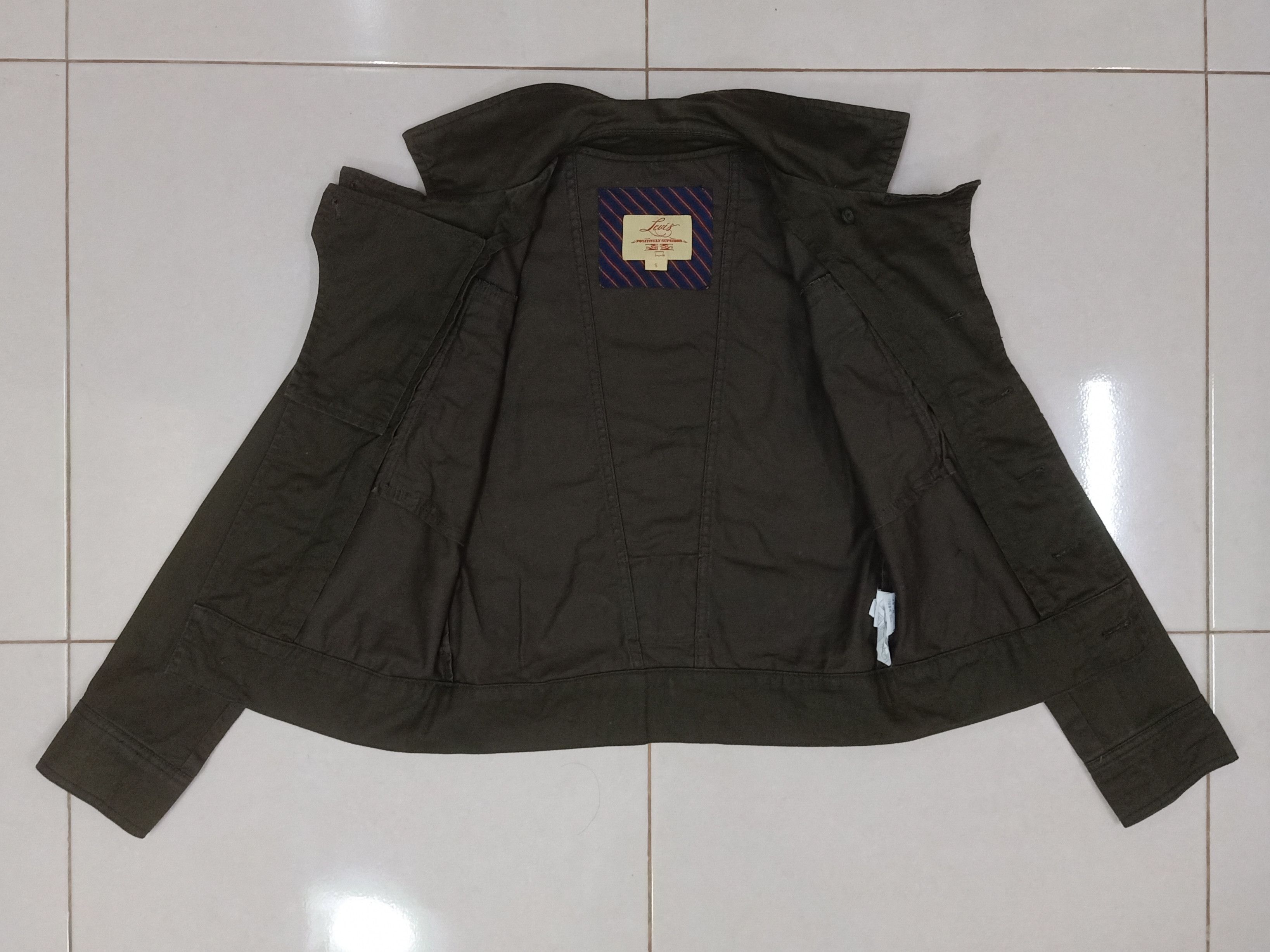 Levi's LEVI'S Positively Superior Green Military S Crop Jacket Size S / US 4 / IT 40 - 5 Thumbnail