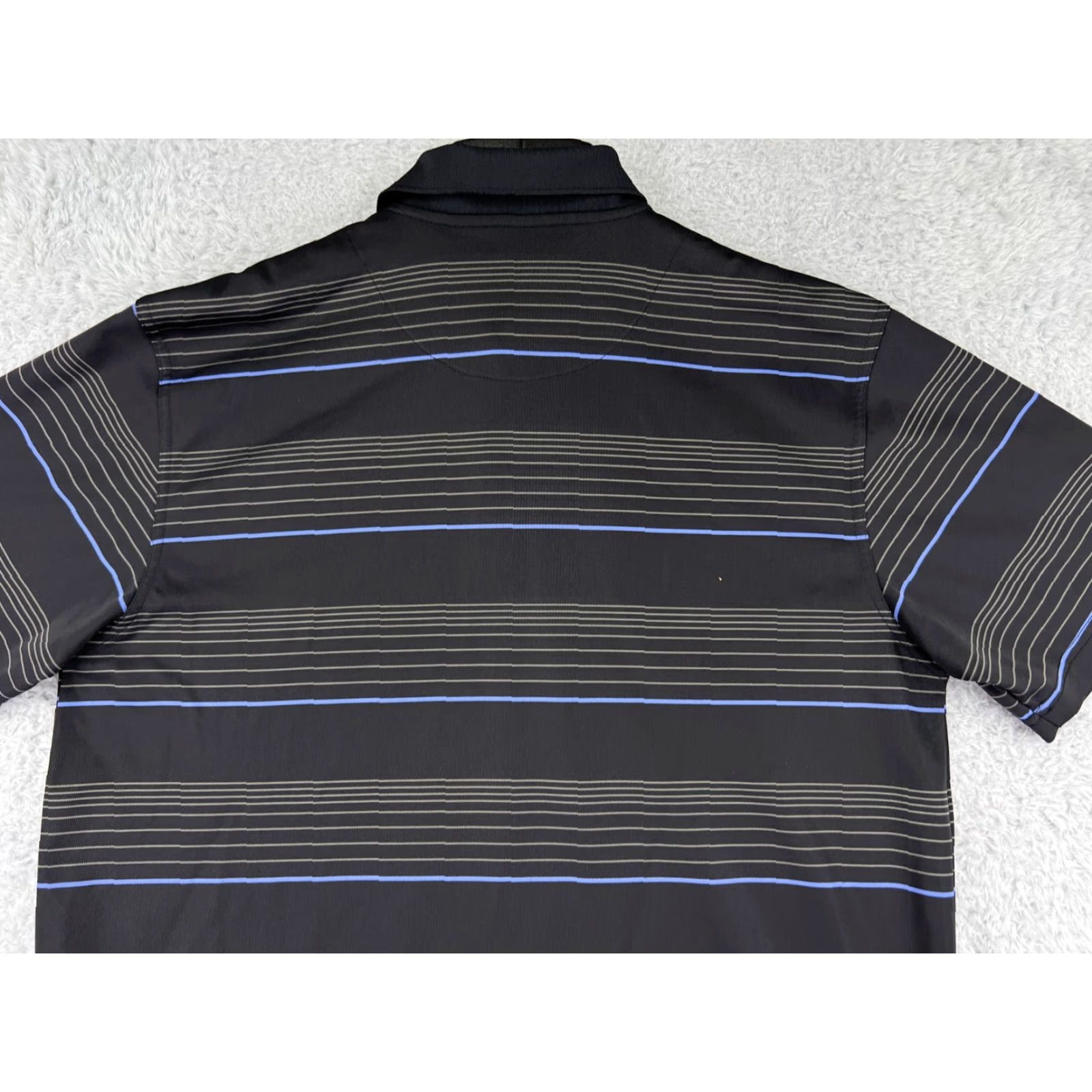 Vintage Grand Slam Polo Shirt Men XL Black Striped Polo Shirt XL Mens Slim Fit 100% Polyester Sports Size US XL / EU 56 / 4 - 7 Thumbnail