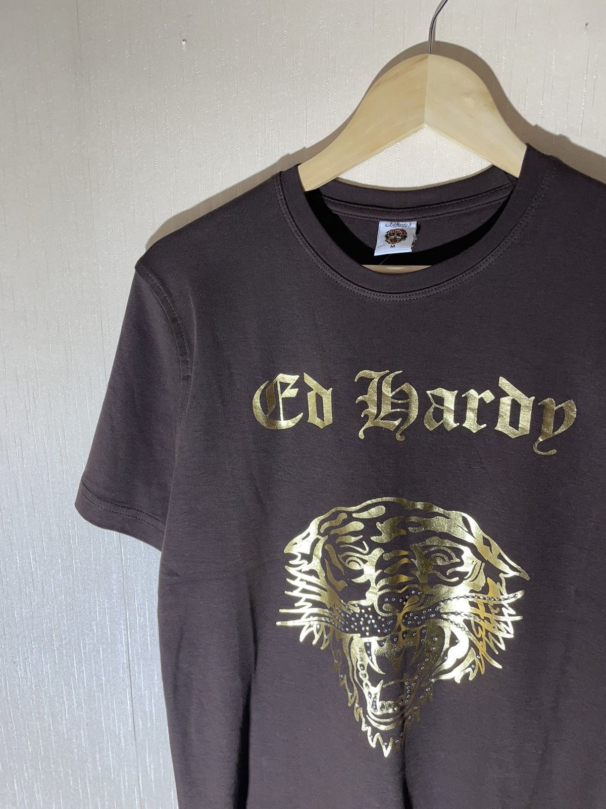 Ed Hardy × Japanese Brand Ed hardy vintage Japanese brown T shirt Size US M / EU 48-50 / 2 - 4 Thumbnail