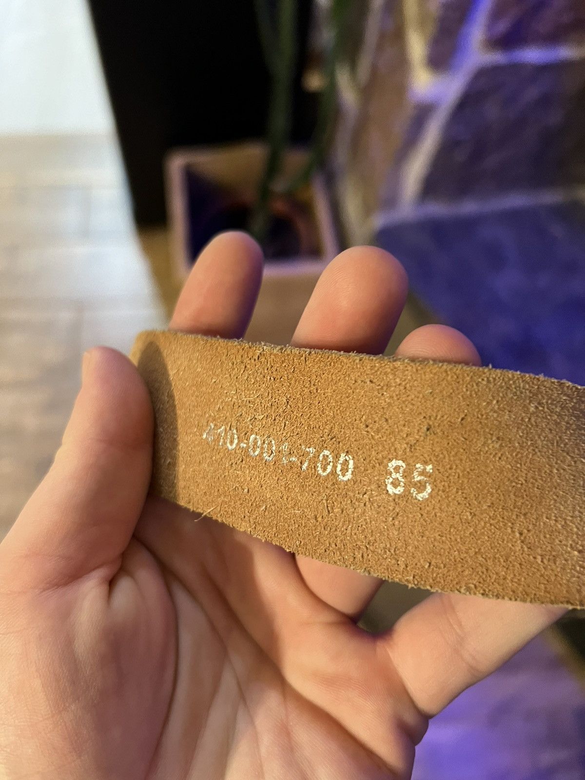 Leather × Vintage Leather belt - butterfly , 85 cm vintage Size ONE SIZE - 5 Thumbnail
