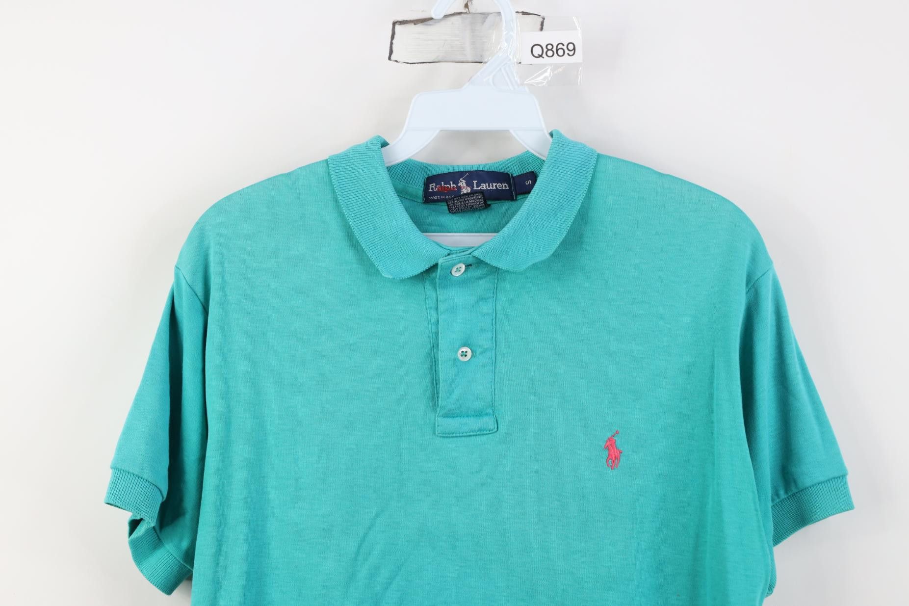 Polo Ralph Lauren Vintage 80s Ralph Lauren Cotton Knit Golf Polo Shirt Teal Size US S / EU 44-46 / 1 - 2 Thumbnail