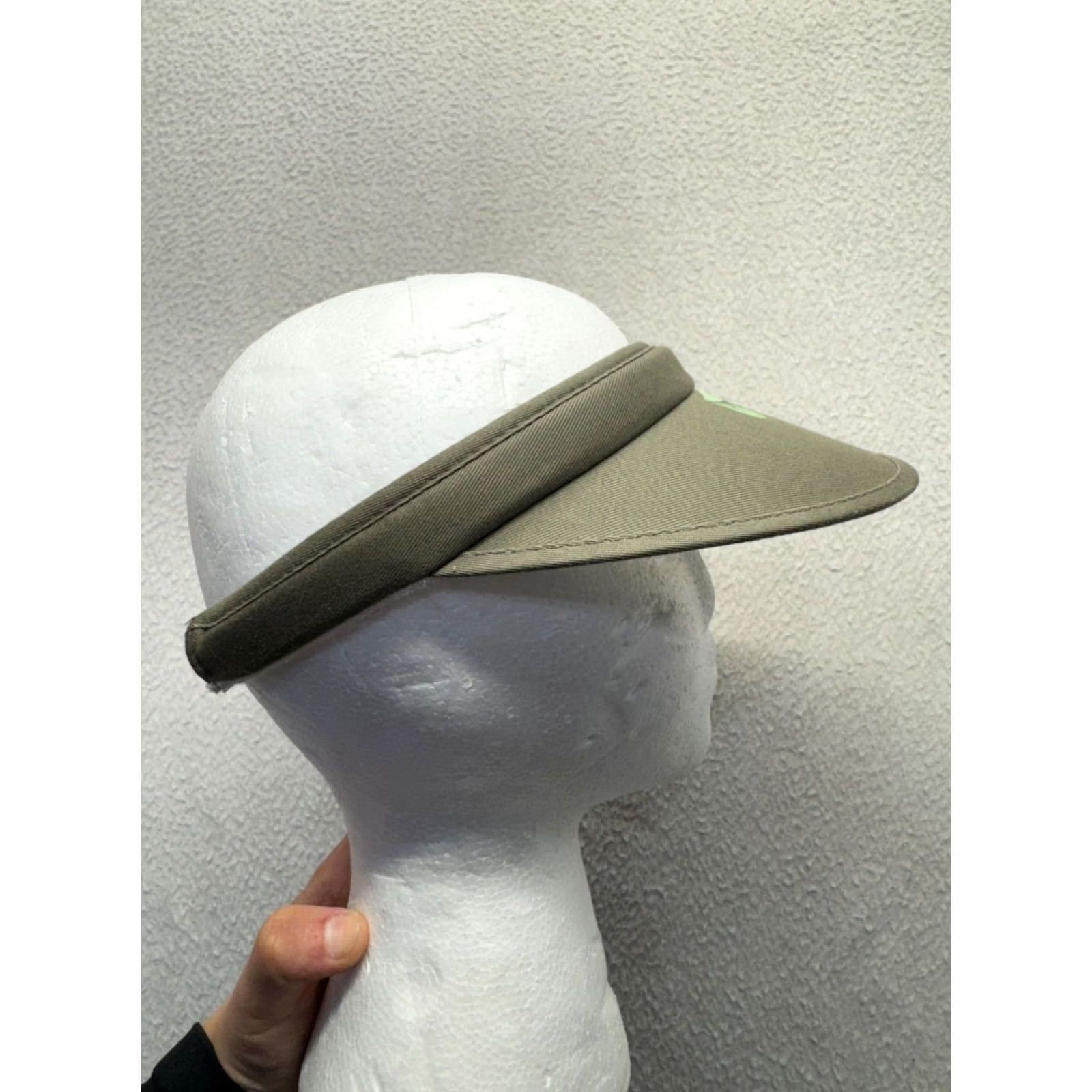 Olive Olive Green Sun Visor Floral Hand-Painted Adjustable Fit Womens One Size Visor Summer Casual Pattern: Floral Size ONE SIZE - 4 Thumbnail