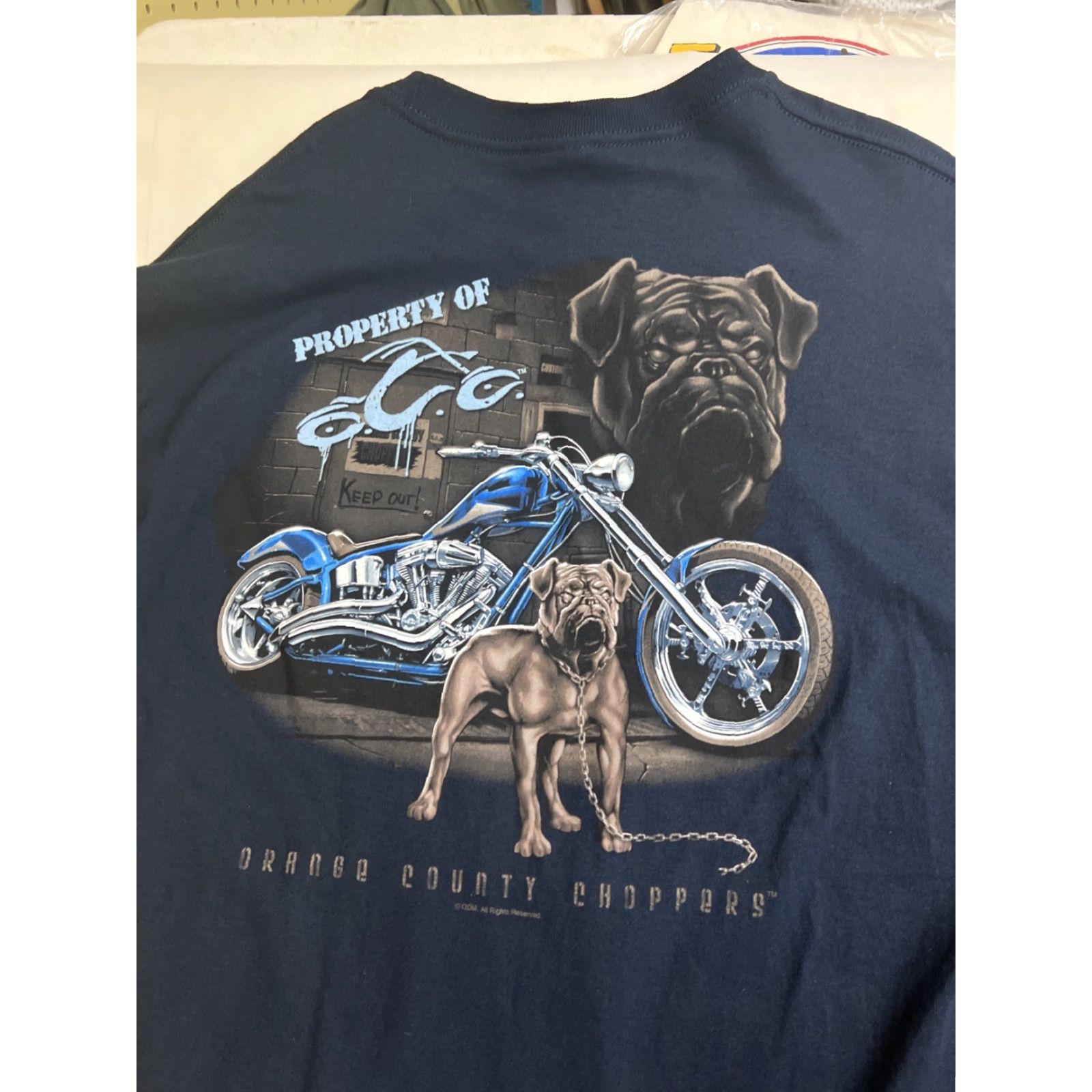 Vintage VINTAGE Tennessee River Shirt XL Blue Graphic Print Dog Back Biker Motorcycle Double-Sided NWT Nos Men Crew Neck Short Sleeve Cotton 2000s 00s Size US XL / EU 56 / 4 - 6 Thumbnail