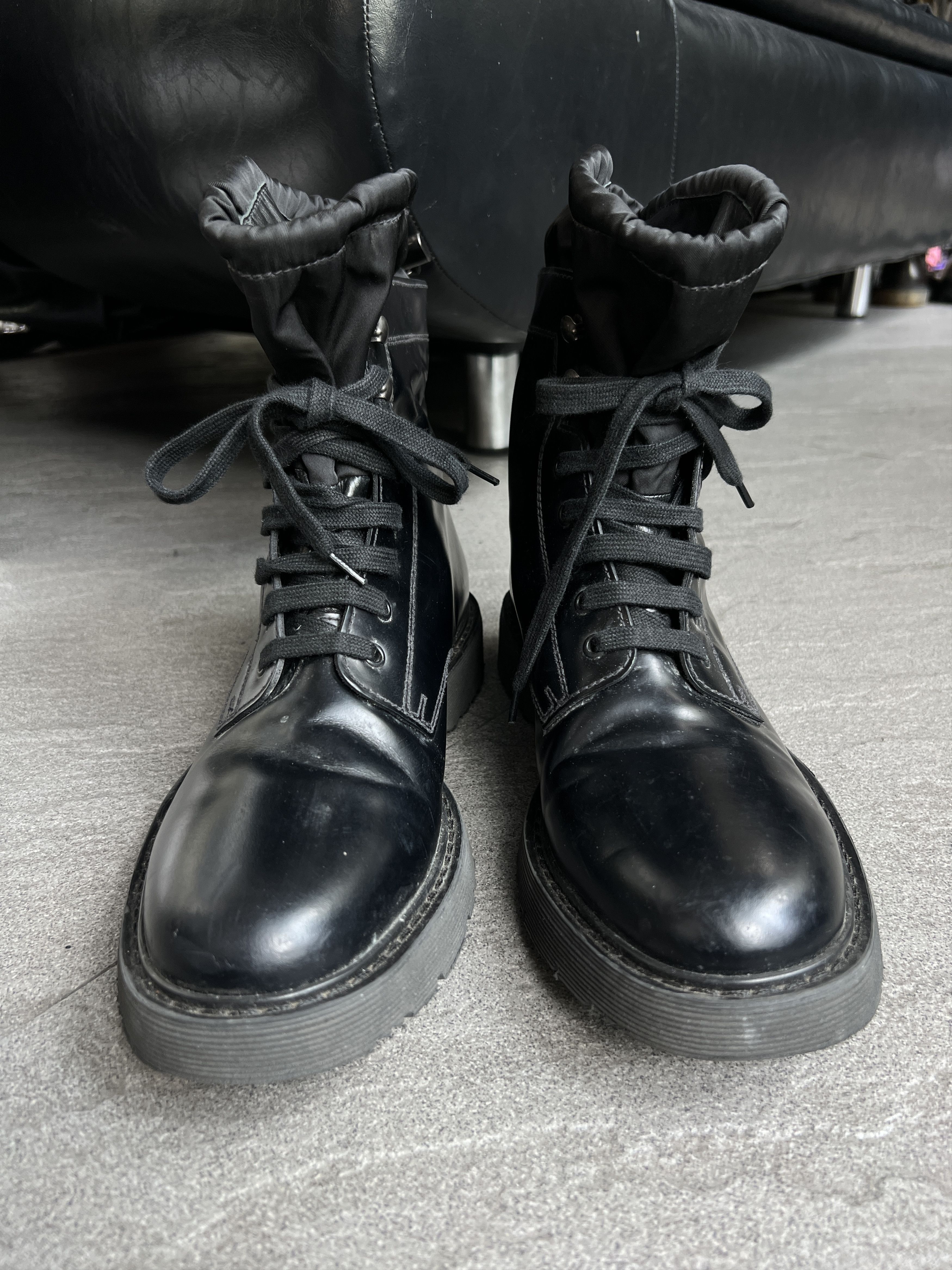 Prada Prada Milano Black Combat Boots Size 10 Italy Size US 10 / EU 43 - 4 Thumbnail