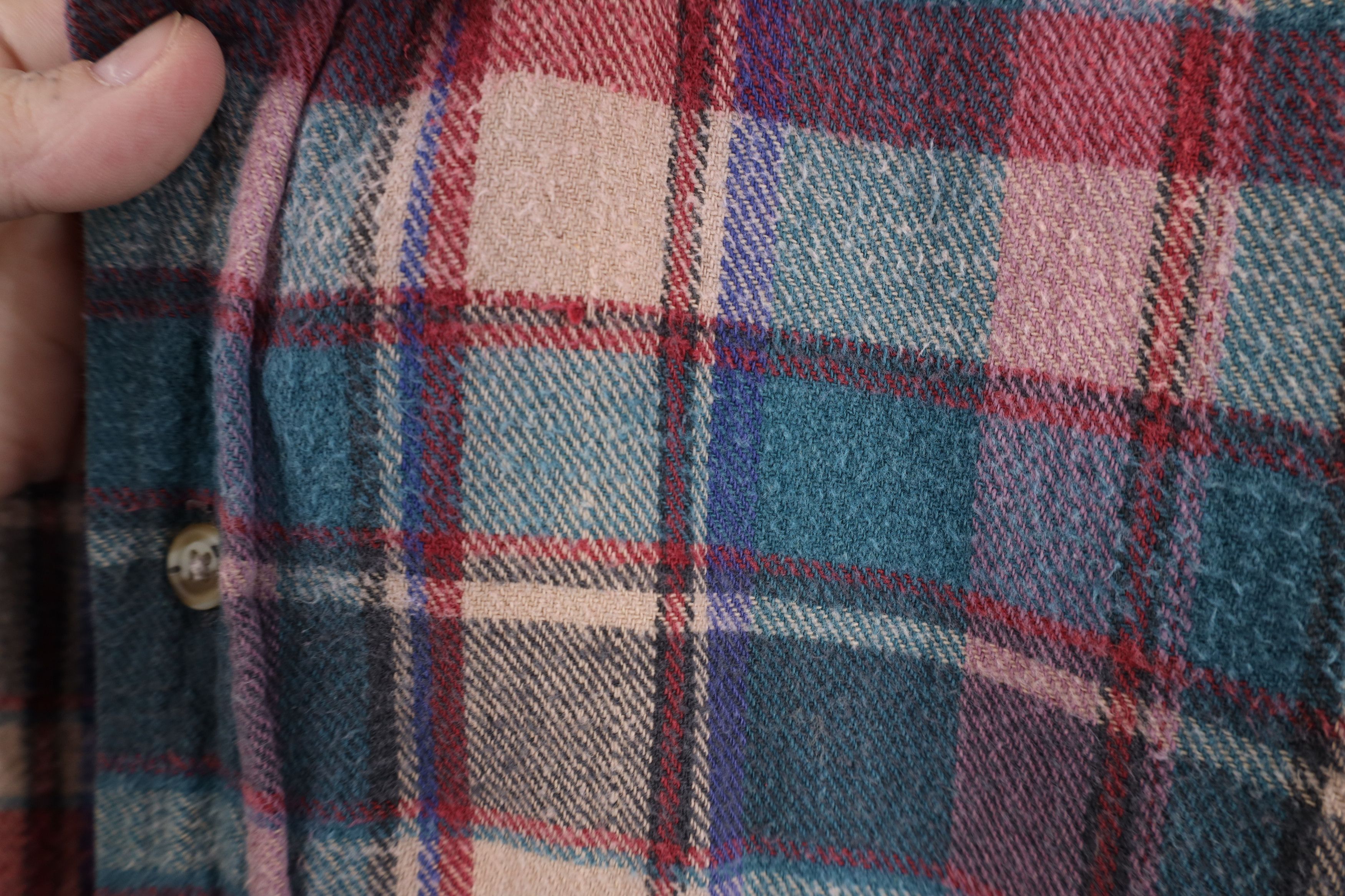 Vintage Vintage 90s Streetwear Heavyweight Button Shirt Plaid Size US XXL / EU 58 / 5 - 7 Thumbnail