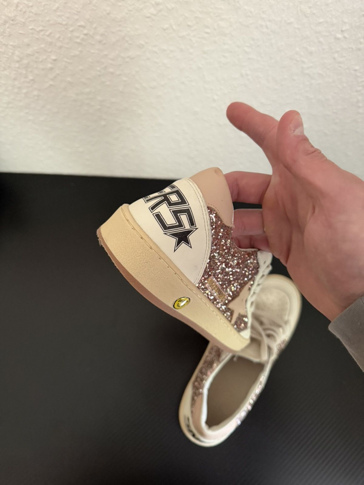 Golden Goose Golden Goose Ball Star Glitter Pink Low Top Sneakers Size US 5 / IT 35 - 8 Thumbnail