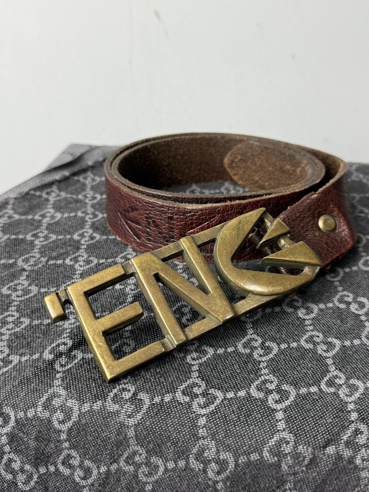 Sixty Vtg Energie Sixty Metal Leather Belt Y2K If Six Was Nine Size ONE SIZE - 2 Thumbnail