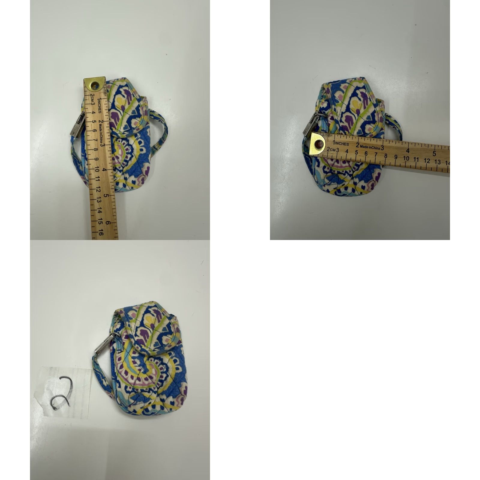 Vera Bradley Vera Bradley Phone Case Capri Blue Quilted Flip Phone Holder Cover Wrist Strap Y2K Size ONE SIZE - 8 Thumbnail