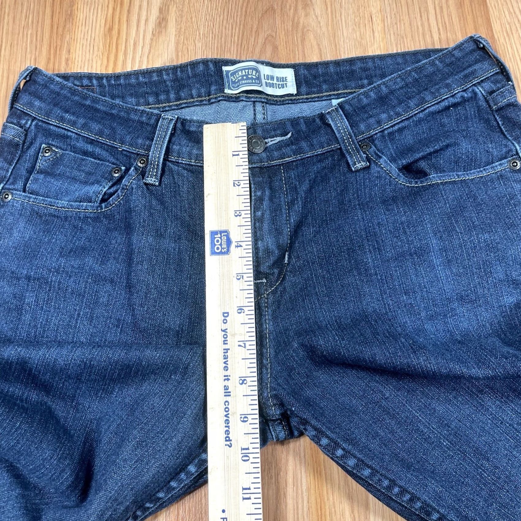 Vintage Signature by Levi Strauss & Co. Jeans Womens 10 Tall Blue Low Rise Bootcut Stretch Denim Jeans Size 32" / US 10 / IT 46 - 7 Thumbnail
