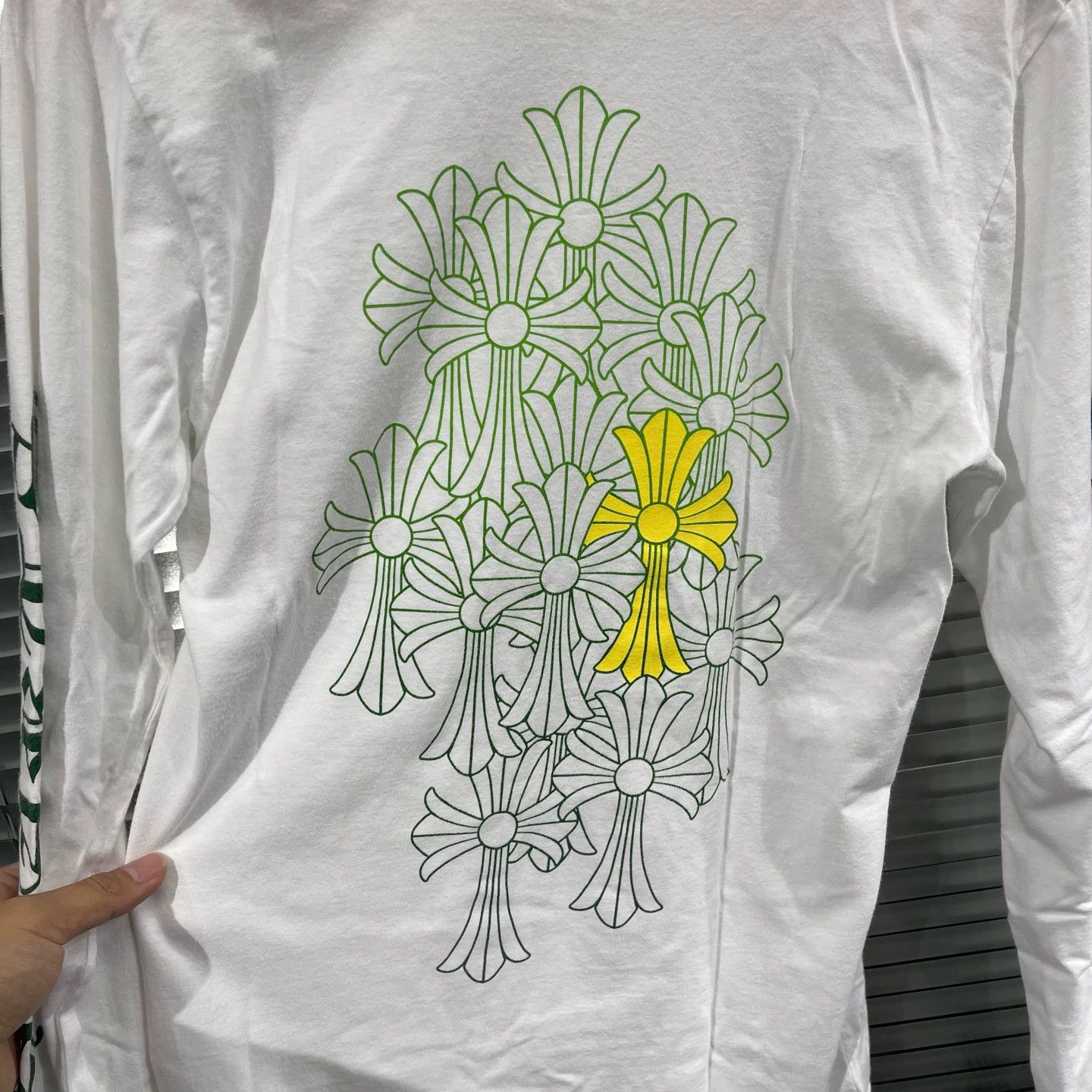 Chrome Hearts Chrome Hearts White Phantom Cross Arm Sanskrit Longsleeve Size US S / EU 44-46 / 1 - 5 Thumbnail
