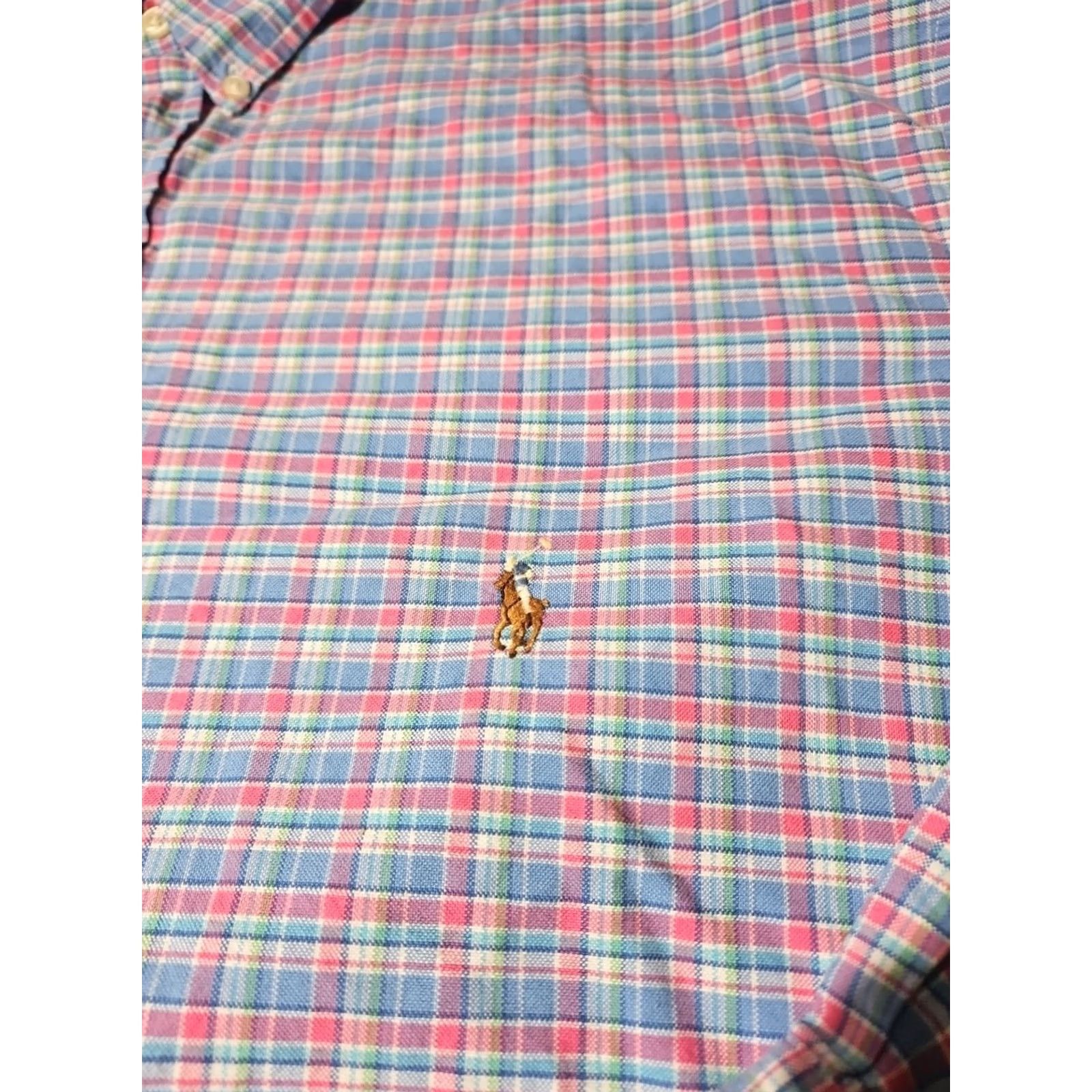 Polo Ralph Lauren Ralph Lauren Shirt Men XXLT 2XLT Blue Plaid Preppy Classic Fit Oxford Pony Shirt Size US XXL / EU 58 / 5 - 6 Thumbnail