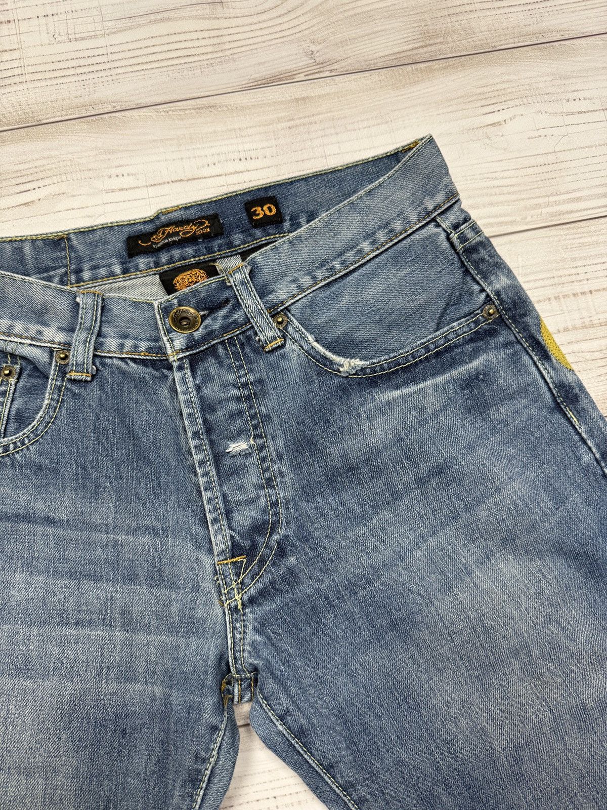 Ed Hardy Crazy Ed Hardy Y2K Tiger Embroidered Jeans Size US 30 / EU 46 - 8 Thumbnail