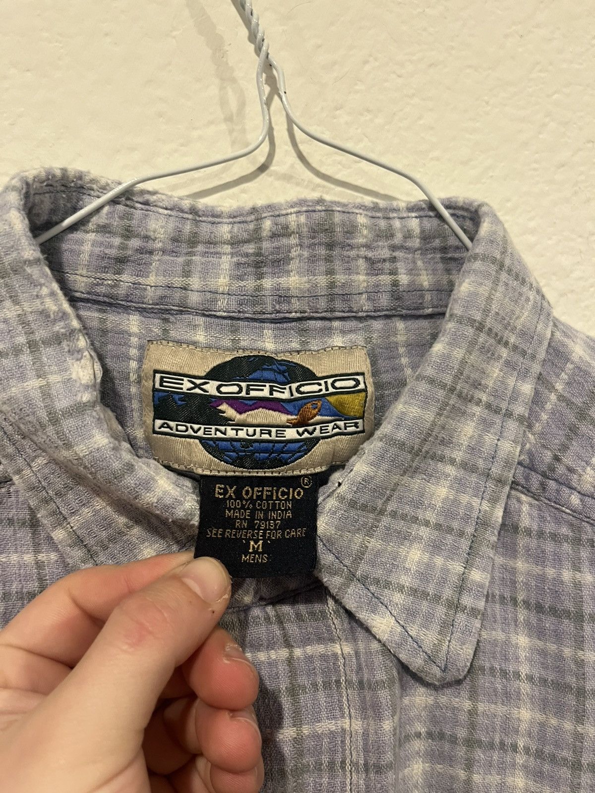 ExOfficio Vintage EXOFFICIO Men’s Medium Long Sleeve Shirt Purple Size US M / EU 48-50 / 2 - 2 Thumbnail