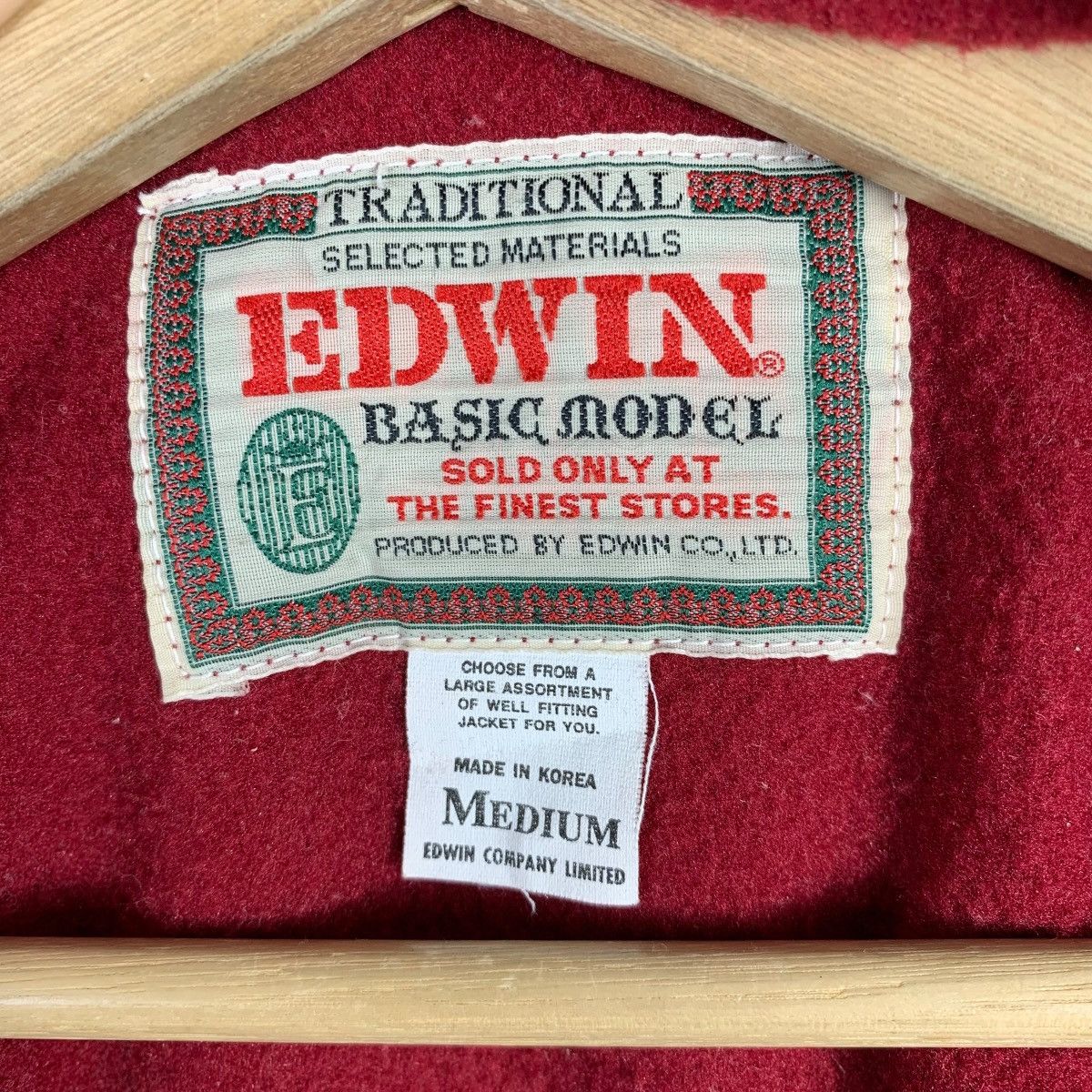 Edwin × Vintage Vintage EDWIN Casualwear Wool Hoodie Varsity Bomber Jacket Size US M / EU 48-50 / 2 - 7 Thumbnail