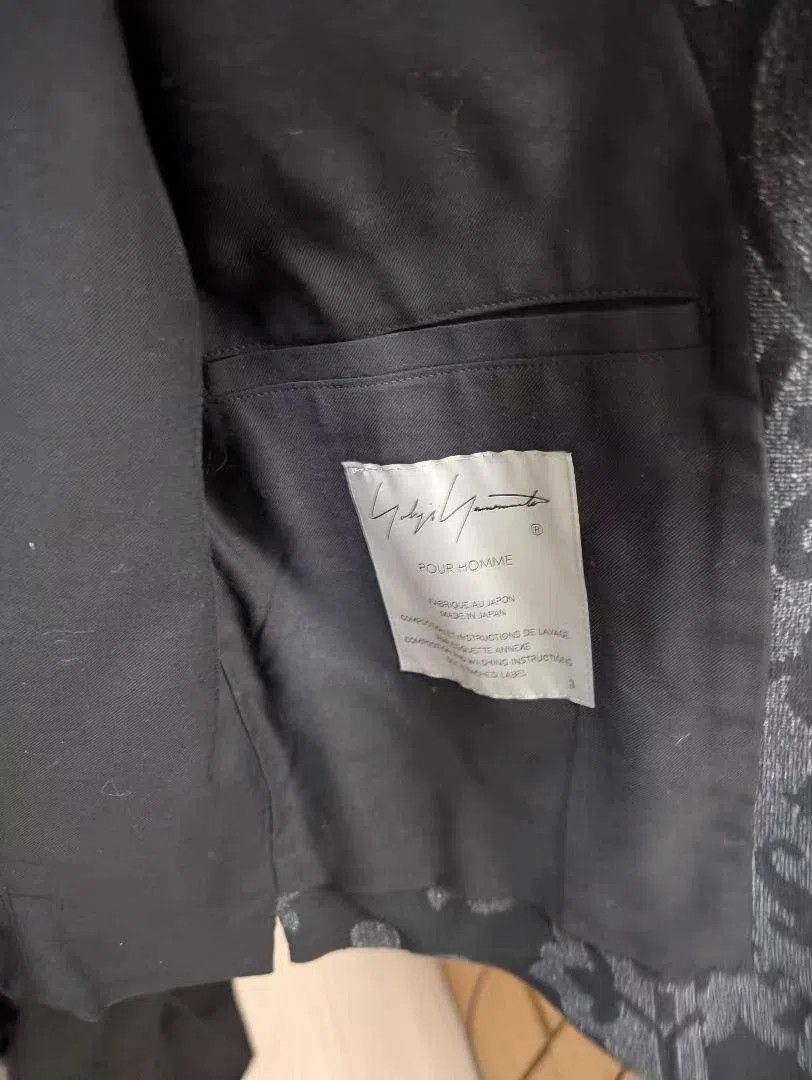 Yohji Yamamoto Black Floral Pattern Button-Up Vest. Size US L / EU 52-54 / 3 - 5 Thumbnail