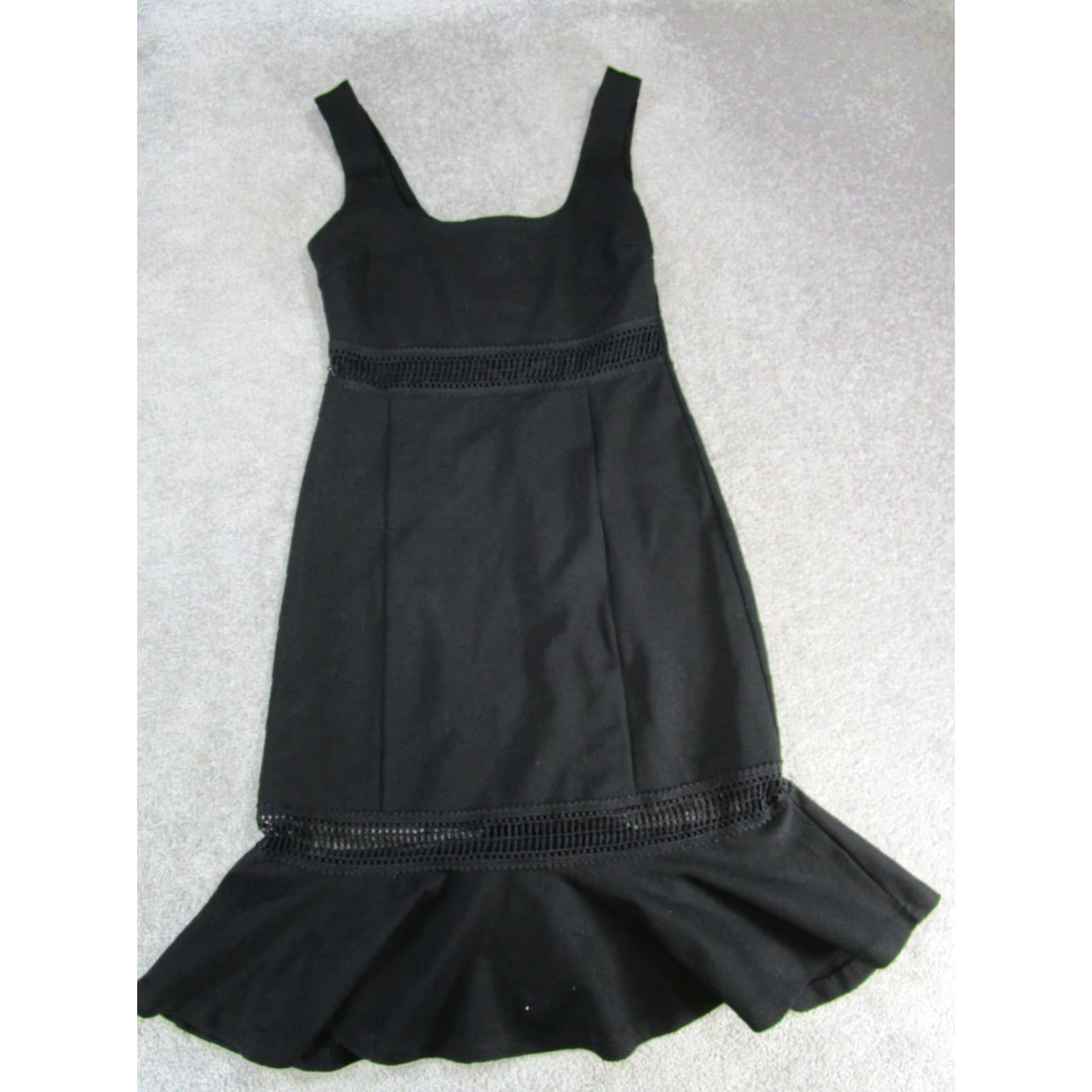 Lulus Lulus Dress Women's A-Line Knee Length Black Rayon Sleeveless Round Neck Zip Lined Formal Party Wedding Medium Size M / US 6-8 / IT 42-44 - 3 Thumbnail
