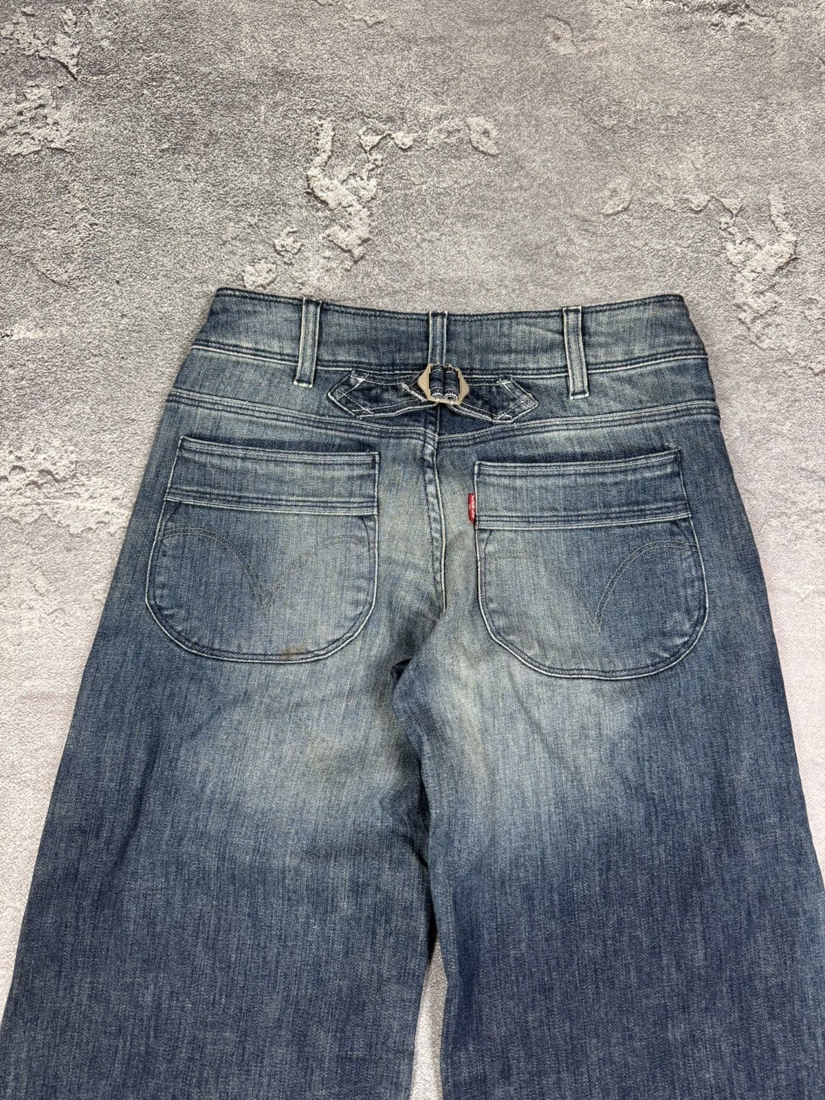 If Six Was Nine Y2K 2000s Levis Engineer Flared Bootcut Washed Jeans Size 28 Size US 28 / EU 44 - 8 Thumbnail