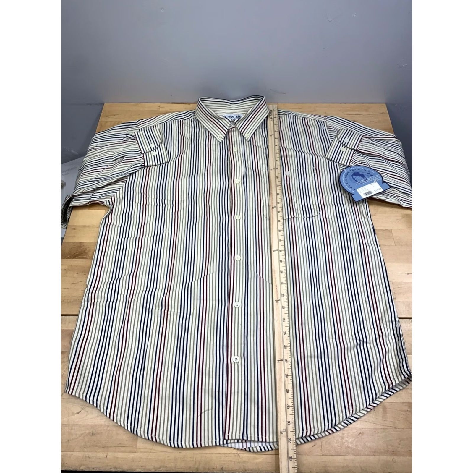 Cherokee VINTAGE Cherokee Button-Up Shirt Men L Striped Long Sleeve Casual Shirt Size US L / EU 52-54 / 3 - 3 Thumbnail