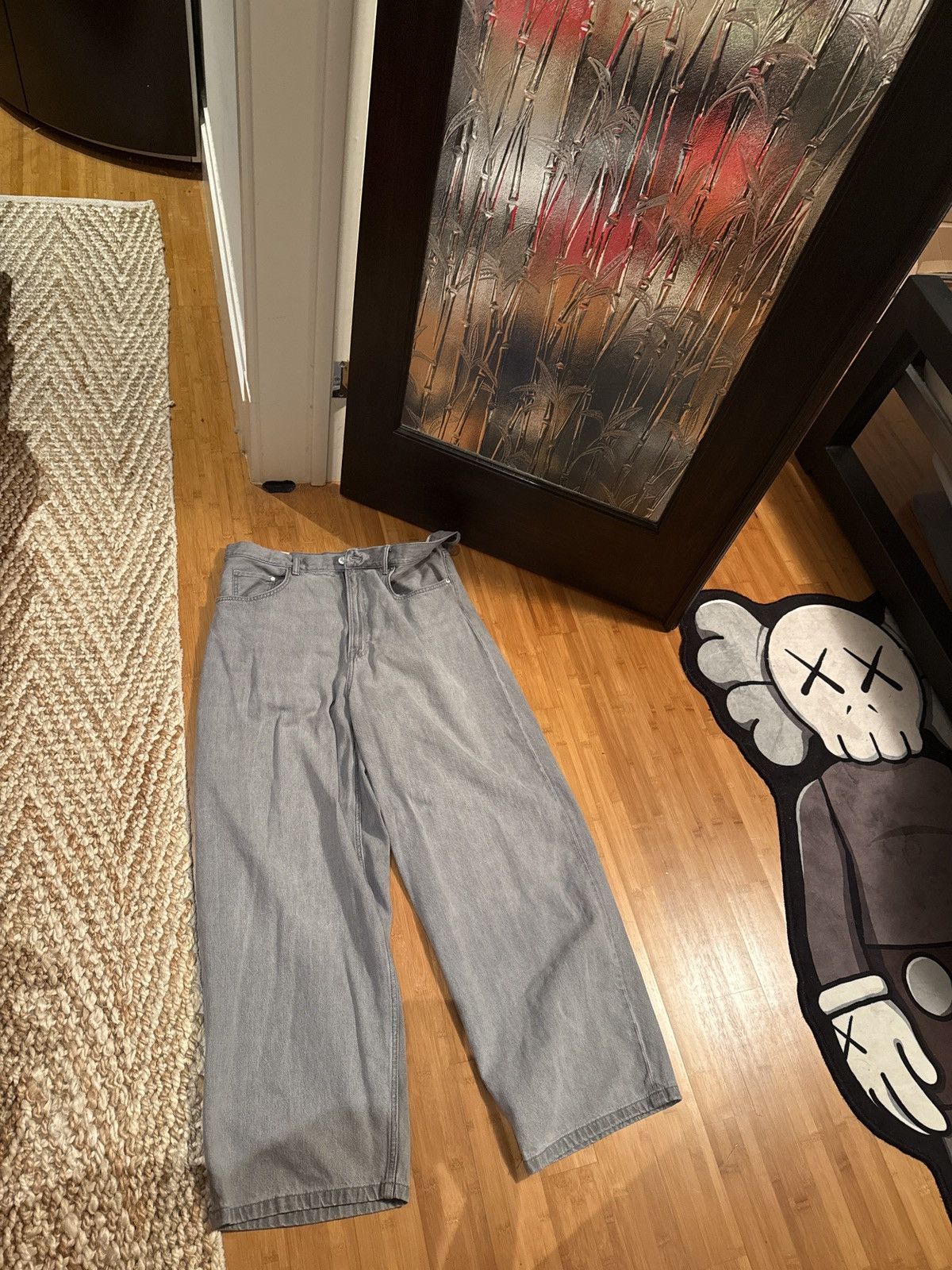 Other Vintage grey baggy jeans size 38 - fits like 36 Size US 38 / EU 54 - 2 Thumbnail