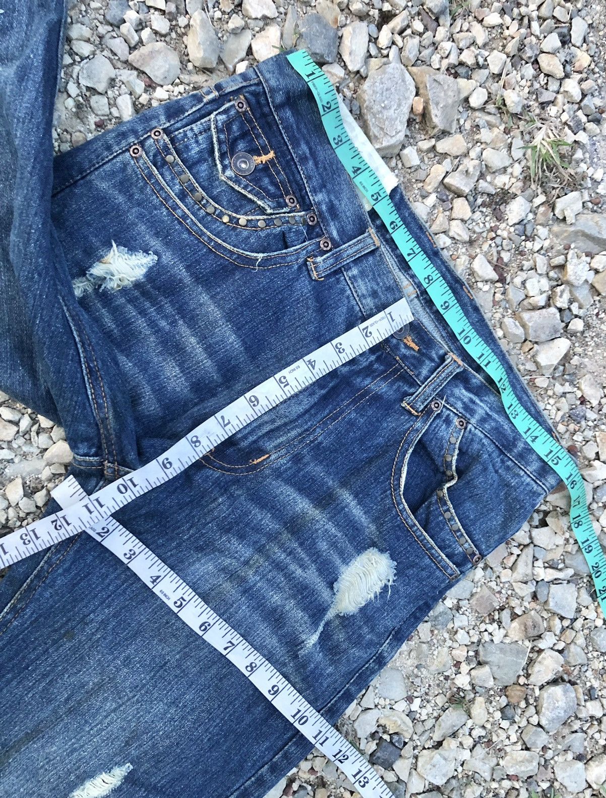 Japanese Brand TWIST ANTFUL JEANS WASHED BLUE DENIM Size US 31 - 8 Thumbnail