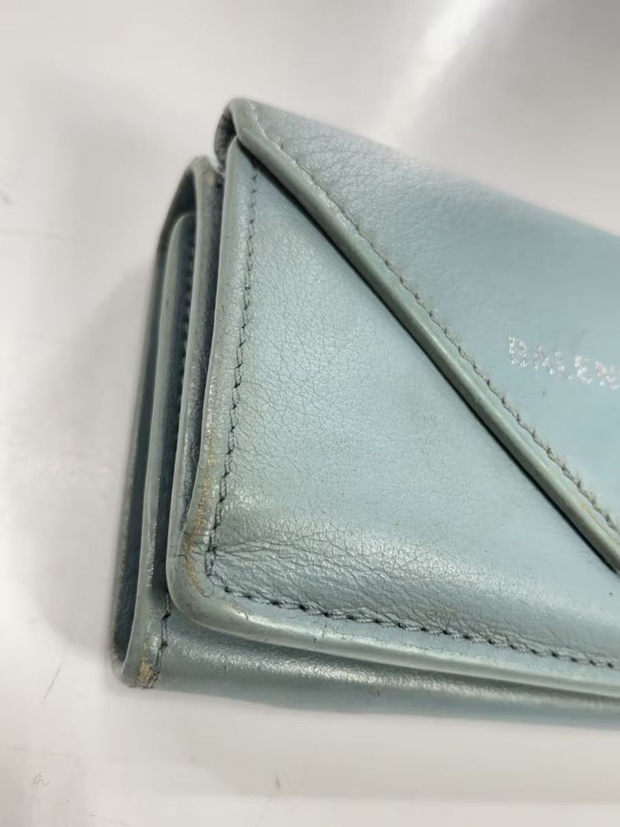 Balenciaga Balenciaga Leather Tri-Fold Wallet Blue Size ONE SIZE - 3 Thumbnail