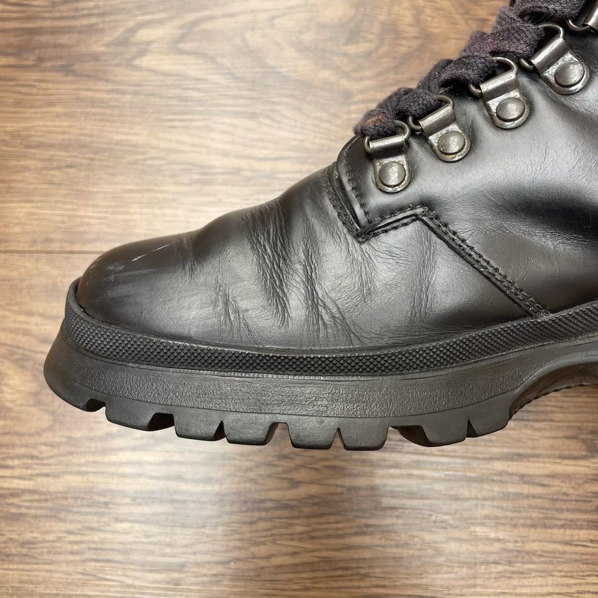 Prada Prada Brixxen Leather Lace-Up Boots Size US 6.5 / EU 39-40 - 19 Thumbnail