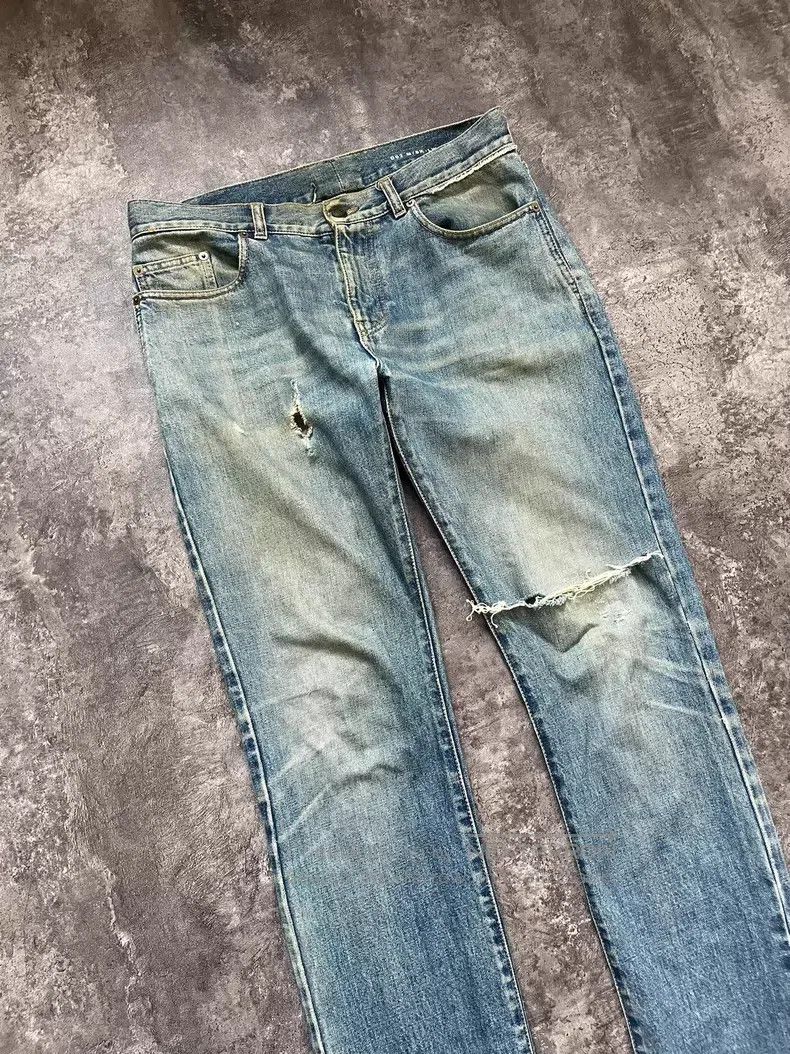 Saint Laurent Paris Saint Laurent Paris Single Knee Cut Patch Destroyed Denim Size US 32 / EU 48 - 2 Thumbnail