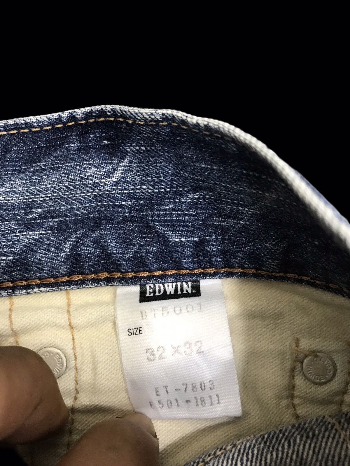Edwin 💥FLARE💥ARCHIVAL EDWIN 503 SICK FADES FLARE DENIM F416 Size US 35 - 18 Thumbnail
