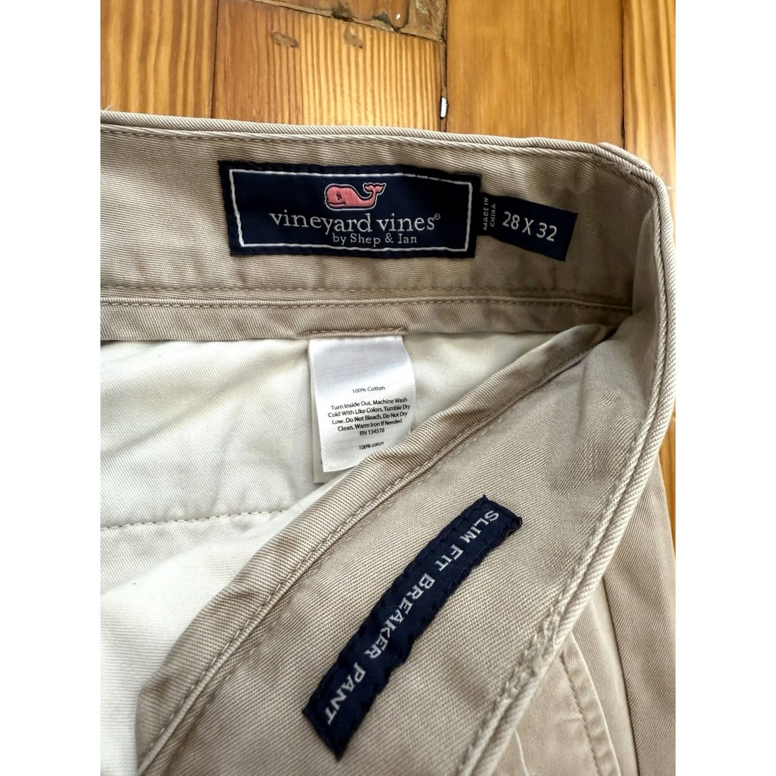 Vineyard Vines Vineyard Vines Pant Chino Pants Beige 28x32 Slim Flat Front Embroidered Logo Men Regular Causal/Travel/Workwear Size US 28 / EU 44 - 3 Thumbnail