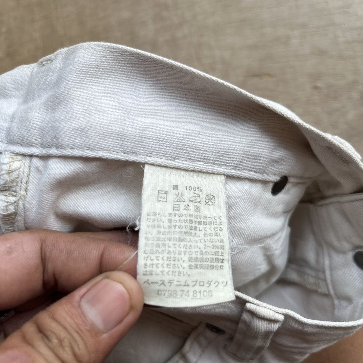 Japanese Brand × Junya Watanabe × Orslow ORSLOW BROKEN WHITE DENIM VINTAGE 00s Size US 30 / EU 46 - 5 Thumbnail