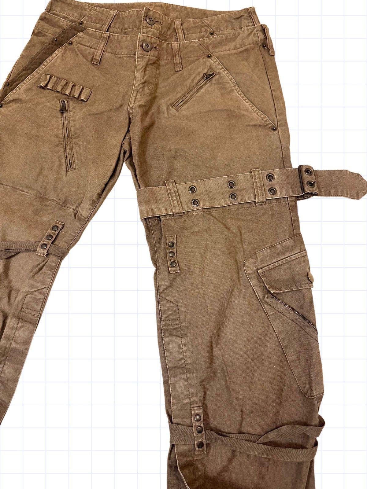 Japanese Brand × Vintage Vintage Double Waisted Japanese Twill Pants Denim Tan Brown Size US 32 / EU 48 - 1 Thumbnail