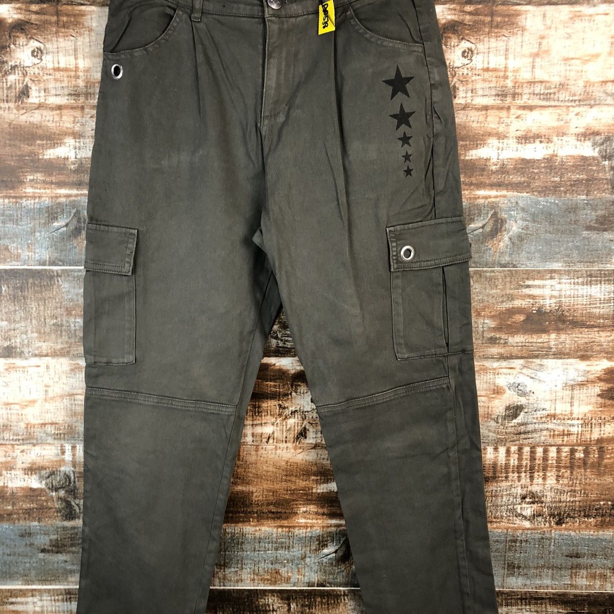Japanese Brand Denimus Green Cargo Multipocket Pants #A2538 Size US 29 - 5 Thumbnail