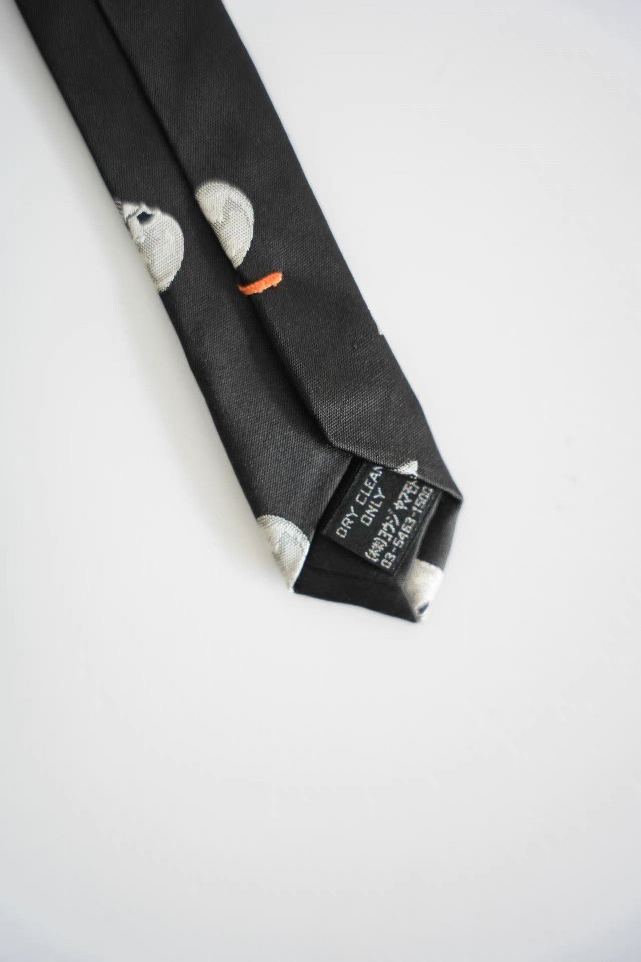 Yohji Yamamoto Yohji Yamamoto 14aw Runway All-Over Skull Print Tie K4 Size ONE SIZE - 4 Thumbnail