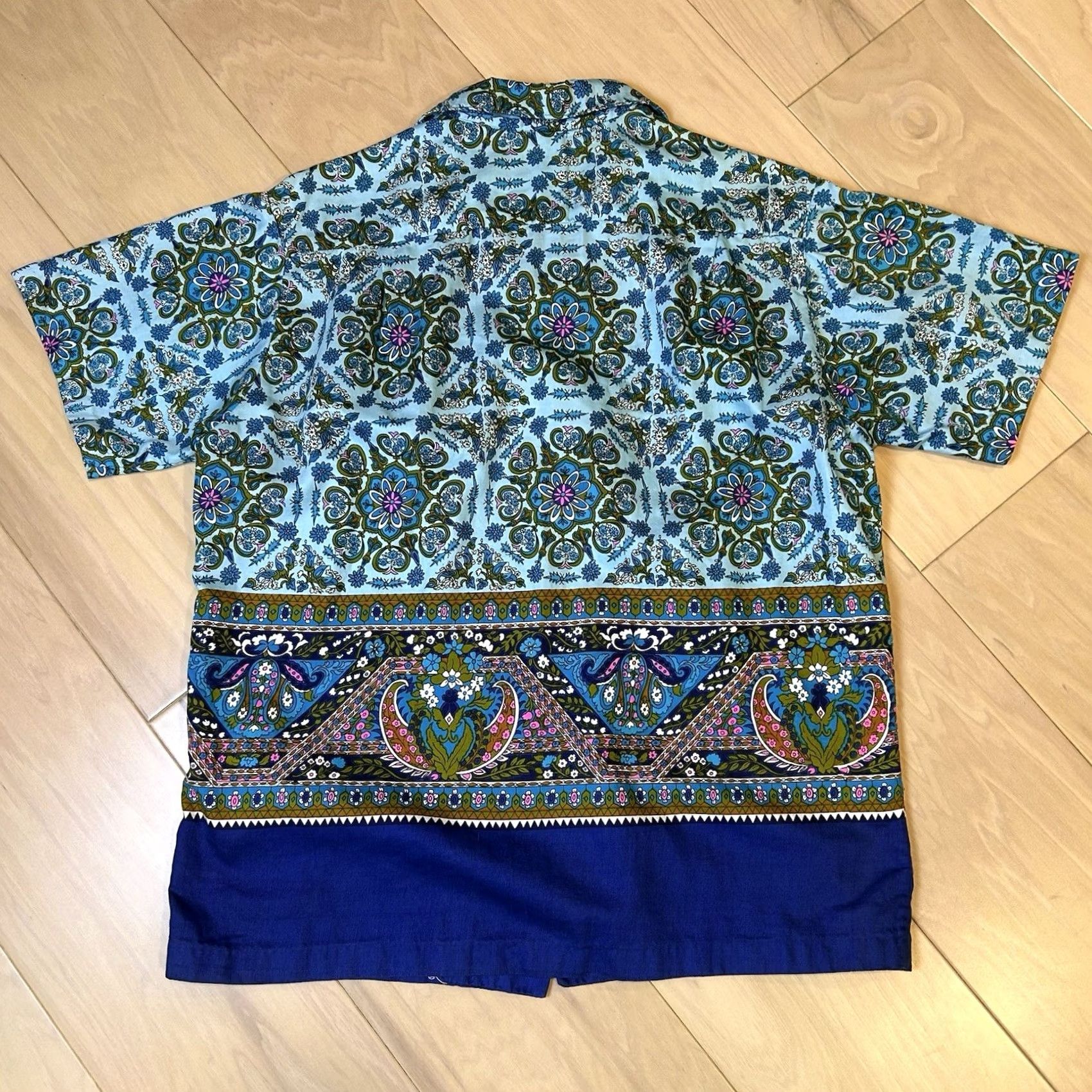 Vintage VINTAGE Maluna Hawaii Camp Shirt Short Sleeve Men’s Medium Shirt Blue Floral Paisley Hawaiian Size US M / EU 48-50 / 2 - 3 Thumbnail