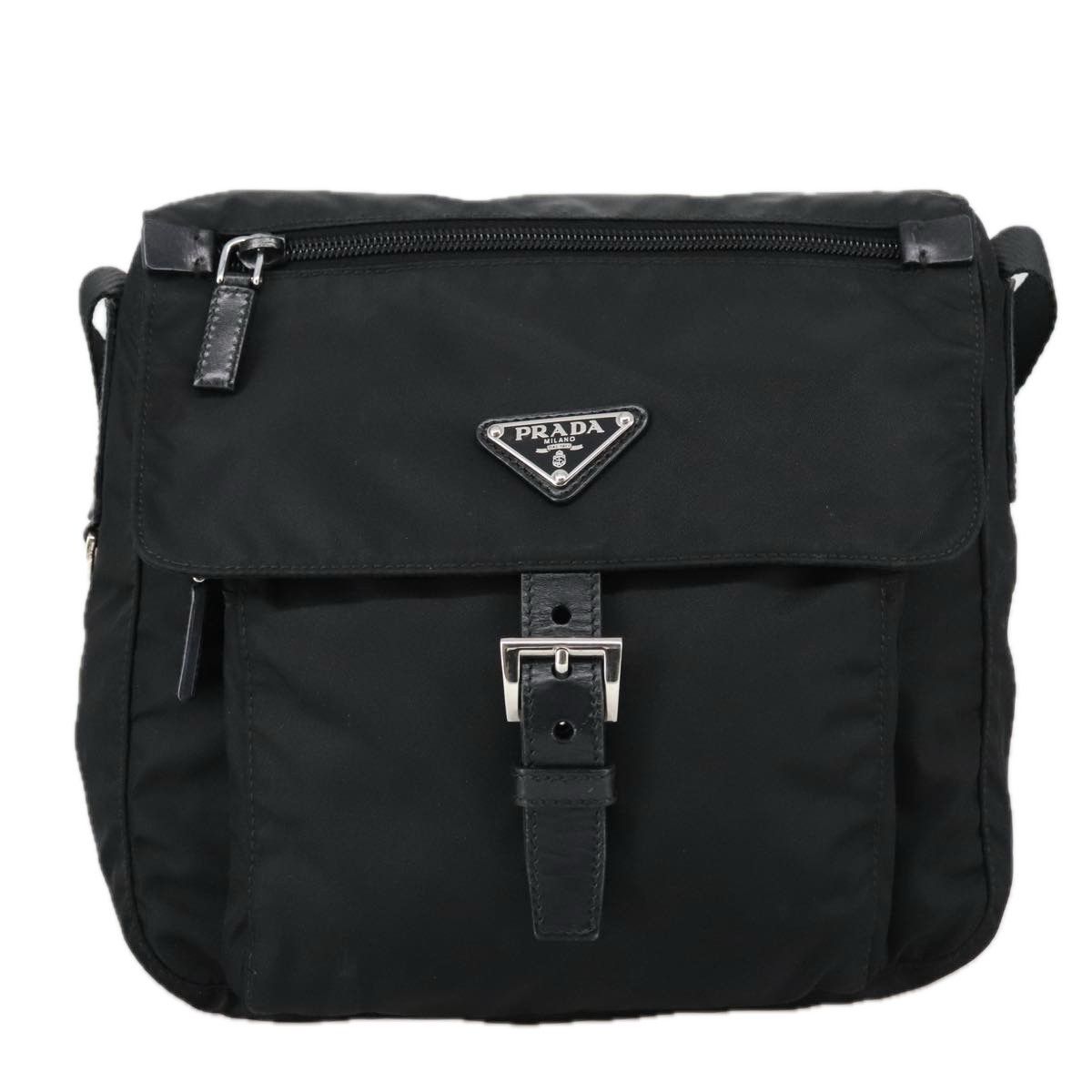Prada Re-Nylon Black Synthetic Shoulder Bag (Pre-Owned) Size ONE SIZE - 1 Thumbnail