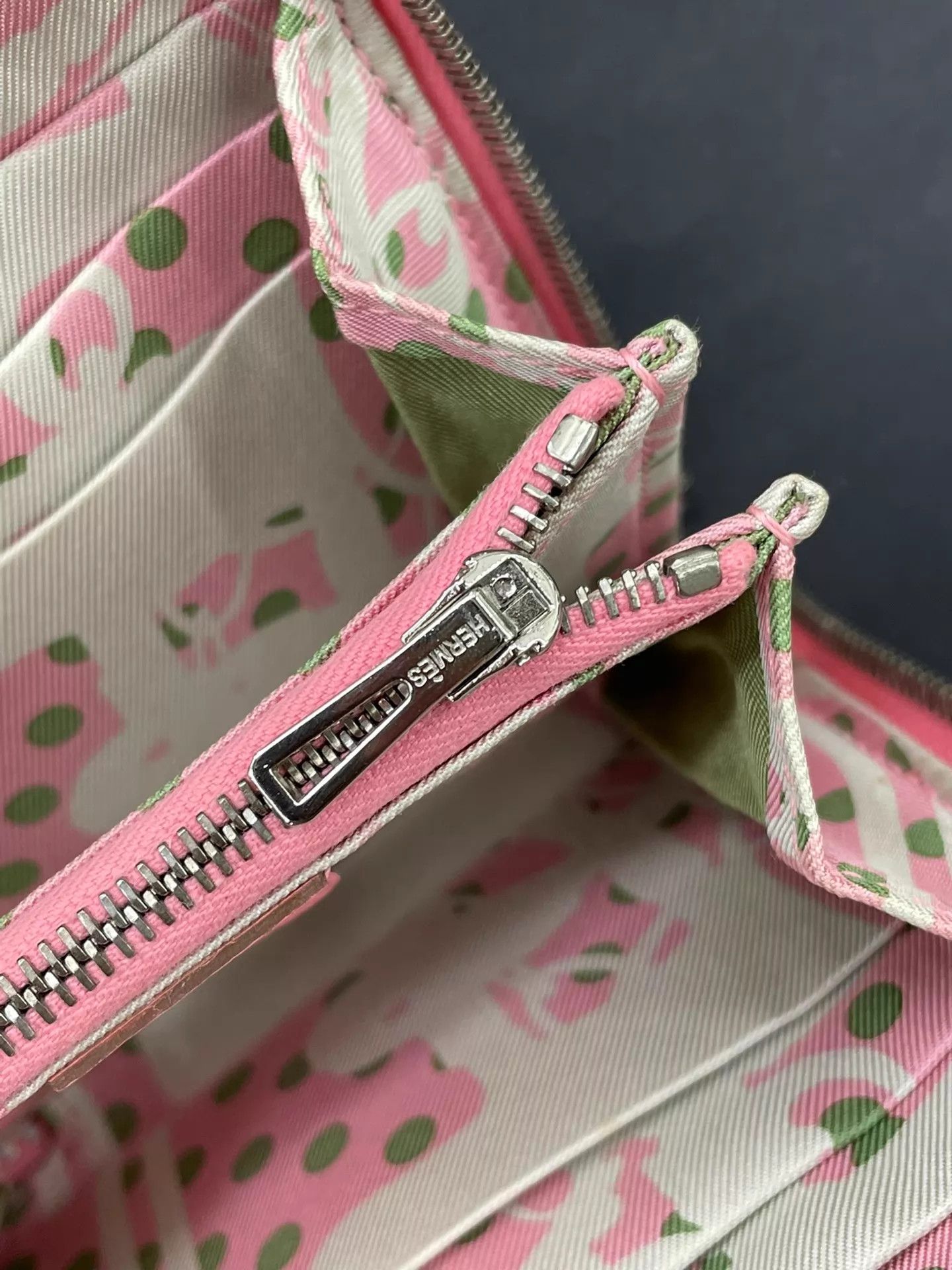 Hermes Hermes Pink Silkin Y Stamp Card Wallet Size ONE SIZE - 6 Thumbnail