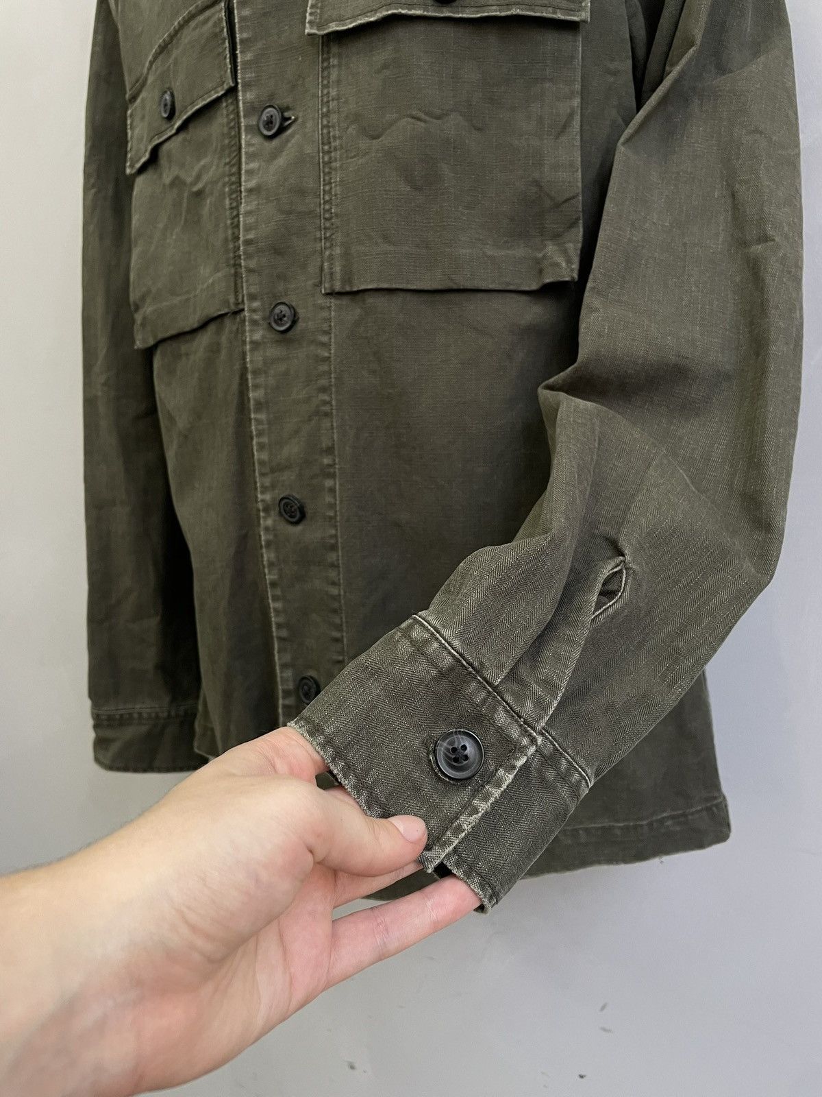 Allsaints All Saints green military field jacket utility street style Size US M / EU 48-50 / 2 - 5 Thumbnail
