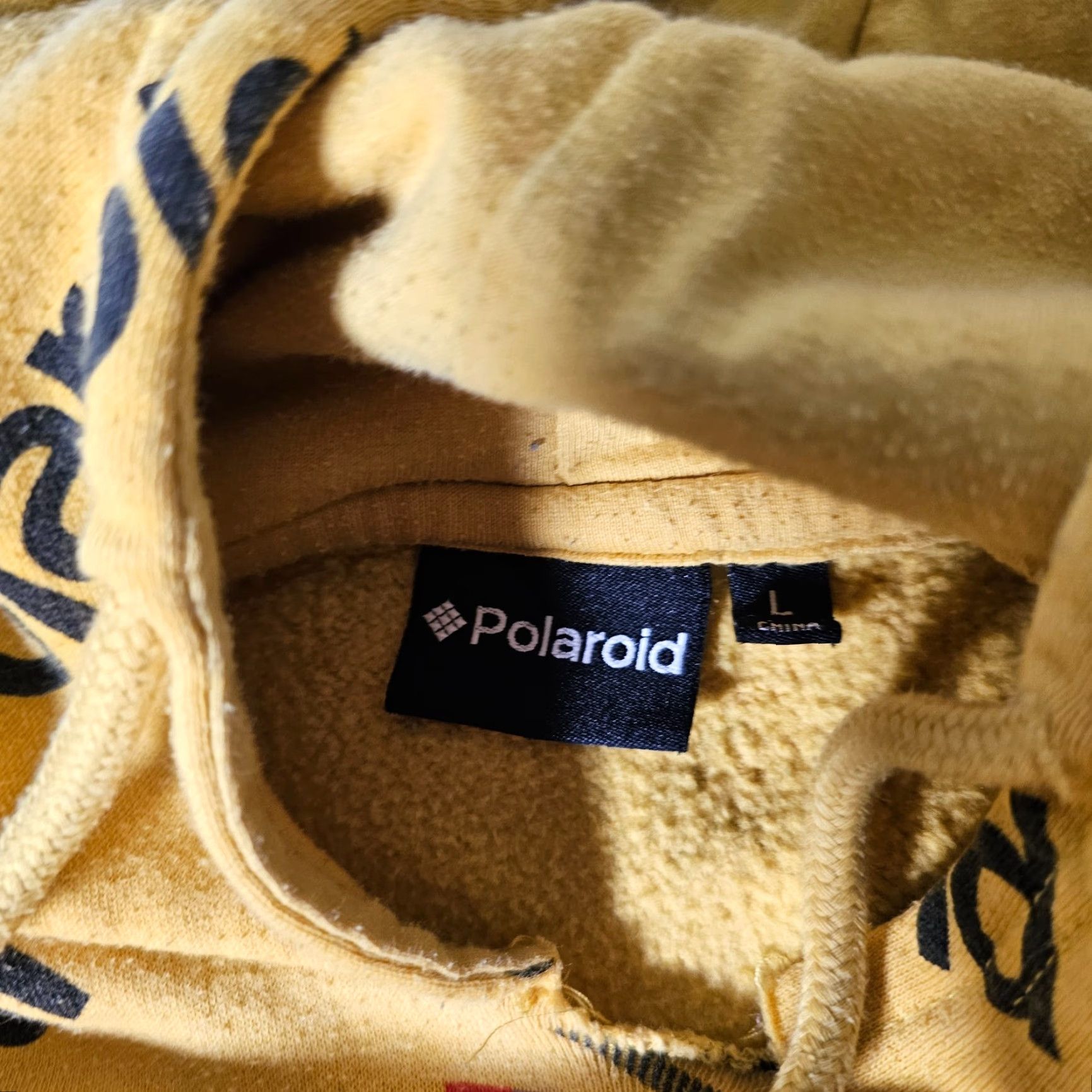 Polaroid Polaroid Classic Logo Hoodie Sweatshirt Pullover Drawstring Yellow Large Mens Regular Cotton Blend Cotton/Poly Logo Size US L / EU 52-54 / 3 - 2 Thumbnail
