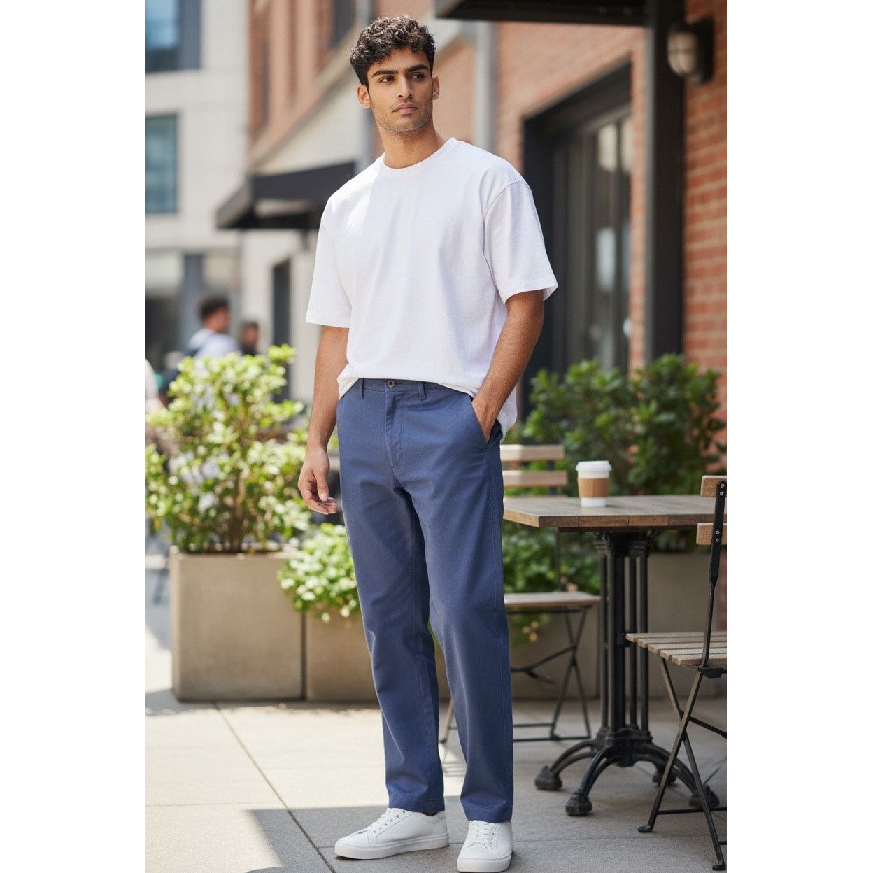 The Unbranded Brand IPAI Men’s Linen Cotton Flat Front Regular Fit Dress Size 34 Size US 34 / EU 50 - 2 Thumbnail