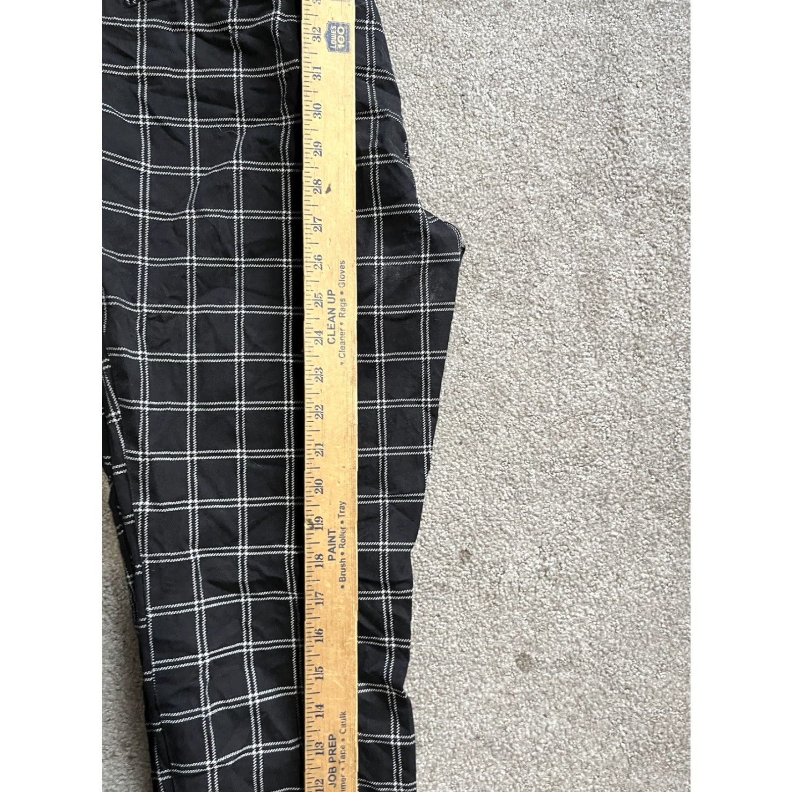 Old Navy Old Navy Skinny Pants Women's Size 12 Black Plaid High Rise Pockets Slim Crop Ankle Size 34" / US 12 / IT 48 - 6 Thumbnail