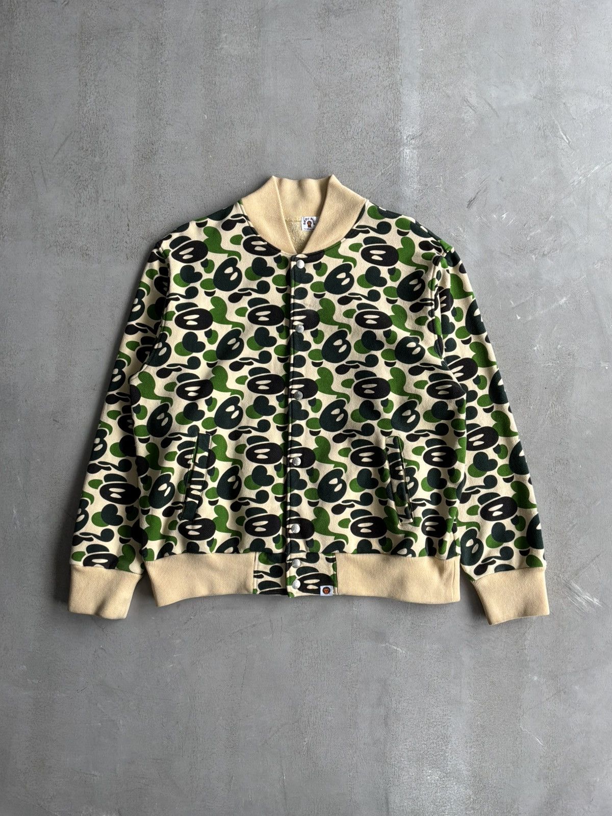 Bape OG Bape - Milo Camouflage Varsity Jacket Size US M / EU 48-50 / 2 - 1 Thumbnail