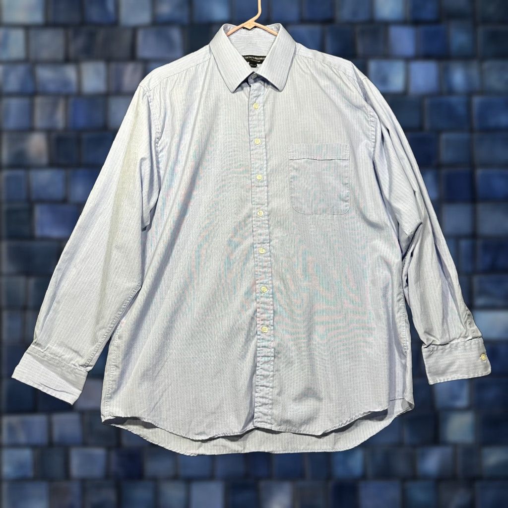 Vintage Hickey Freeman Shirt Mens 16.5 Button Up Blue Stripe Cotton Pocket Modern Classic Shirt Mens 16.5 Blue Button-Up Size US XL / EU 56 / 4 - 1 Thumbnail