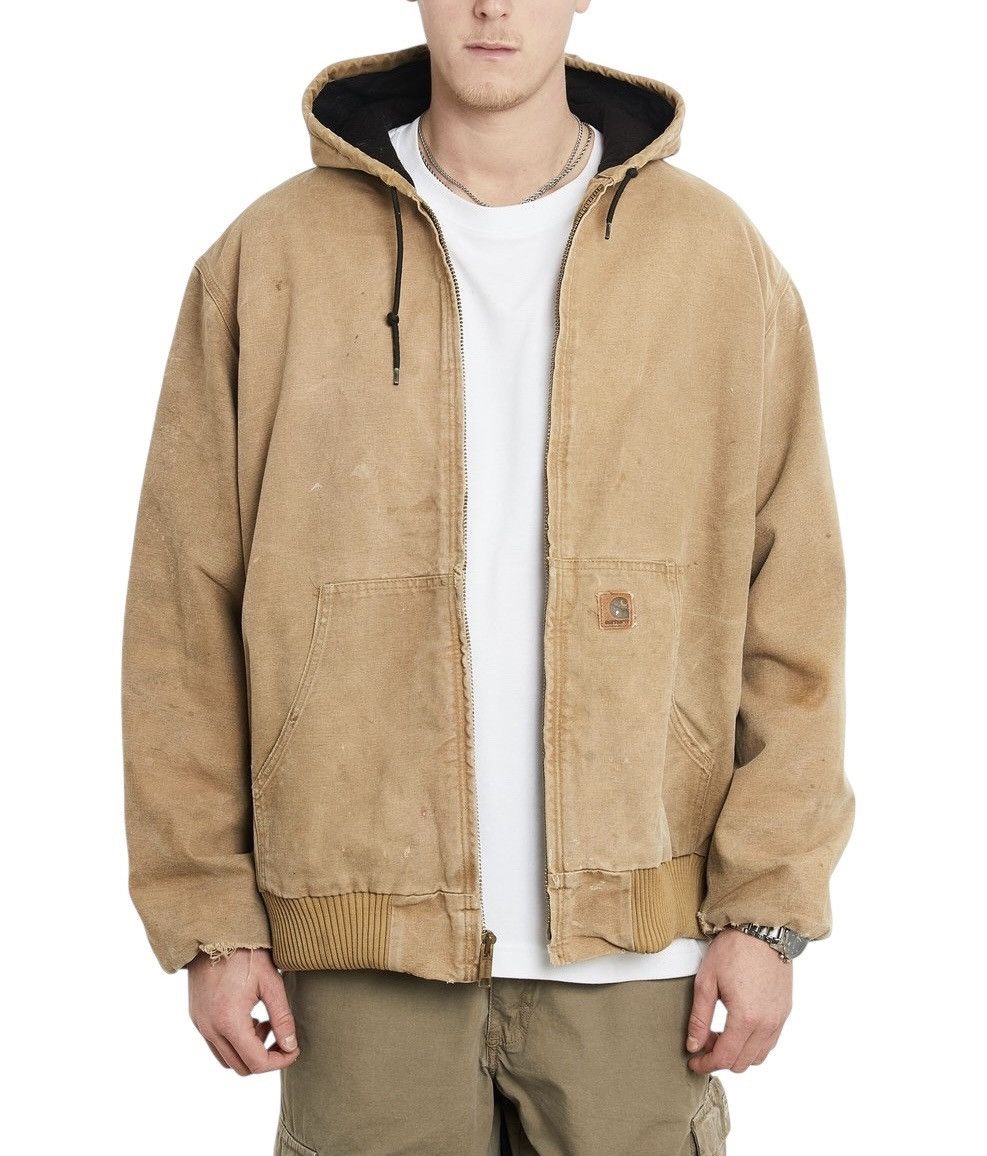 Carhartt Destroyed❗️Vintage 80s Carhartt Active Workwear Jacket Size US XXL / EU 58 / 5 - 2 Thumbnail
