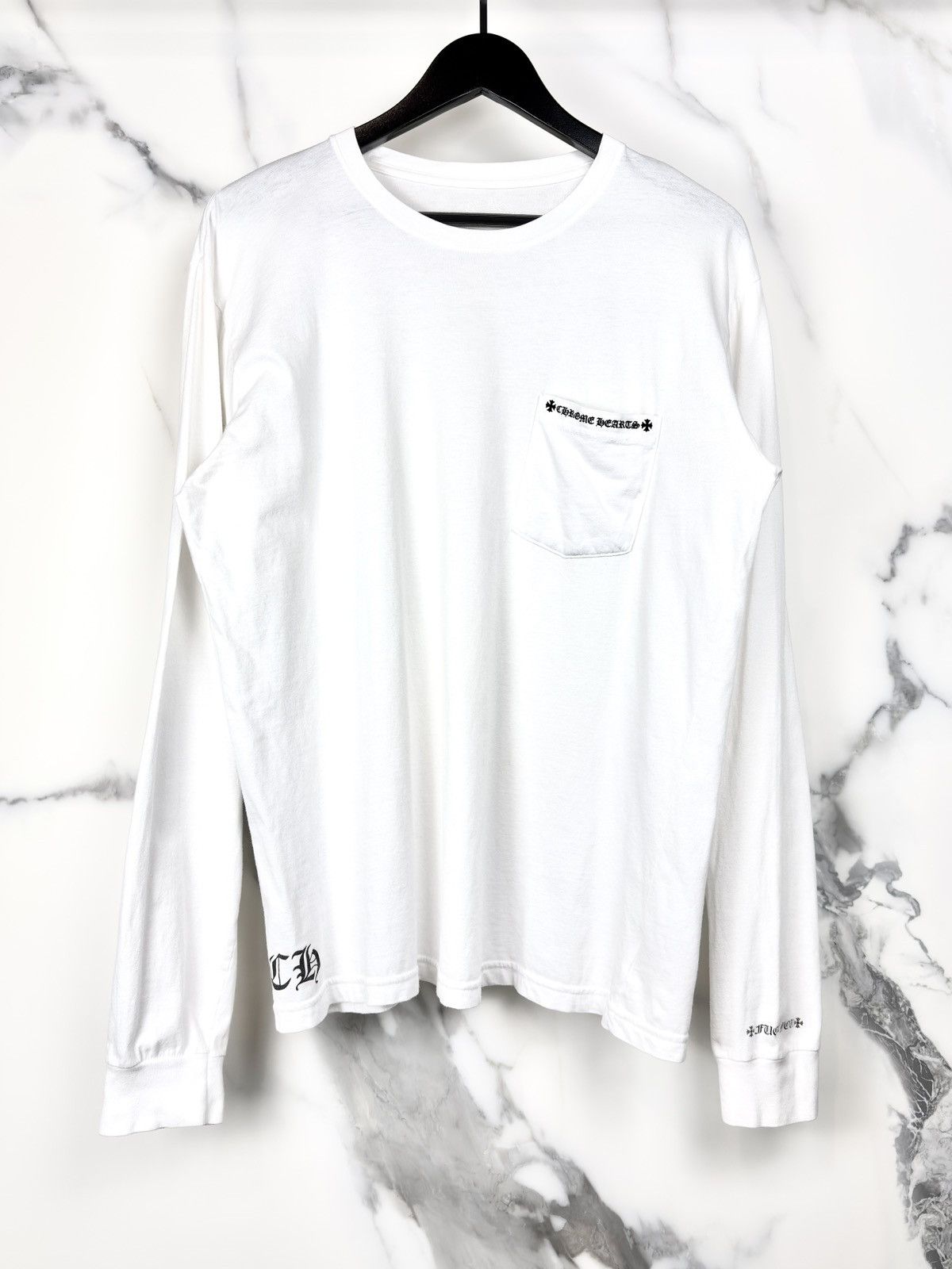Chrome Hearts Chrome Hearts Made In Hollywood Logo Longsleeve Tshirt White Size US L / EU 52-54 / 3 - 2 Thumbnail