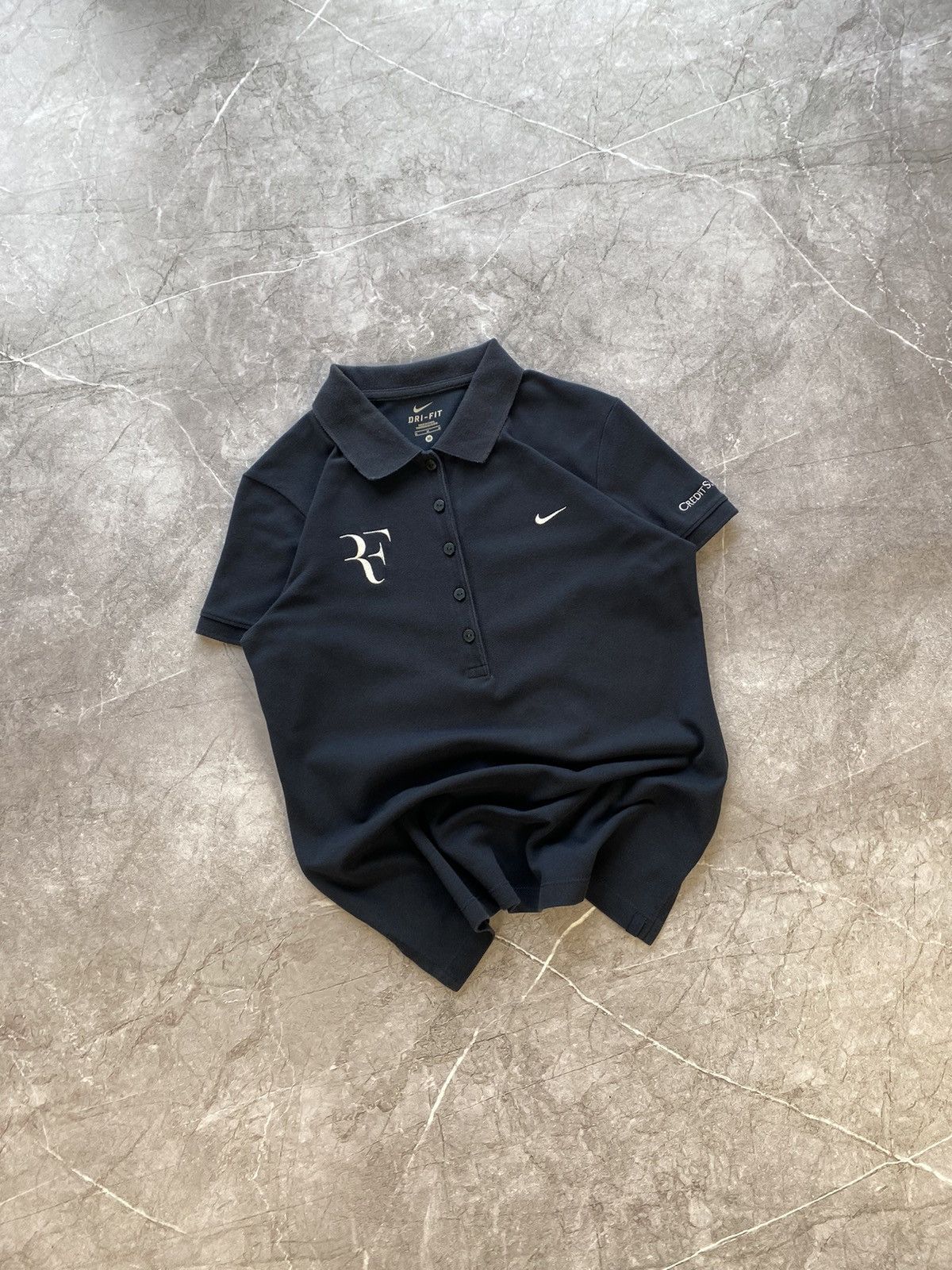 Nike × Vintage Rare Nike RF Roger Federer Tennis Court Short Sleeve Polo Size M / US 6-8 / IT 42-44 - 1 Thumbnail