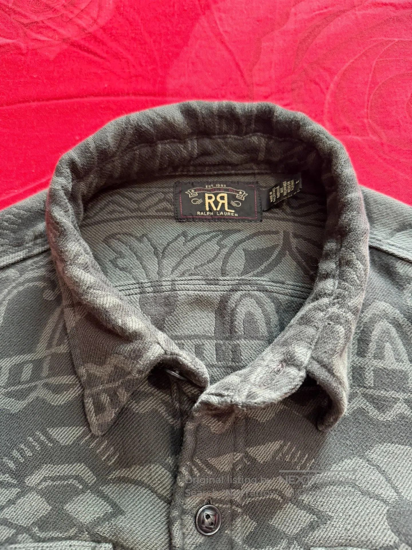 RRL Ralph Lauren RRL 2026 Spring Jacquard Cotton Work Shirt. Size US M / EU 48-50 / 2 - 6 Thumbnail