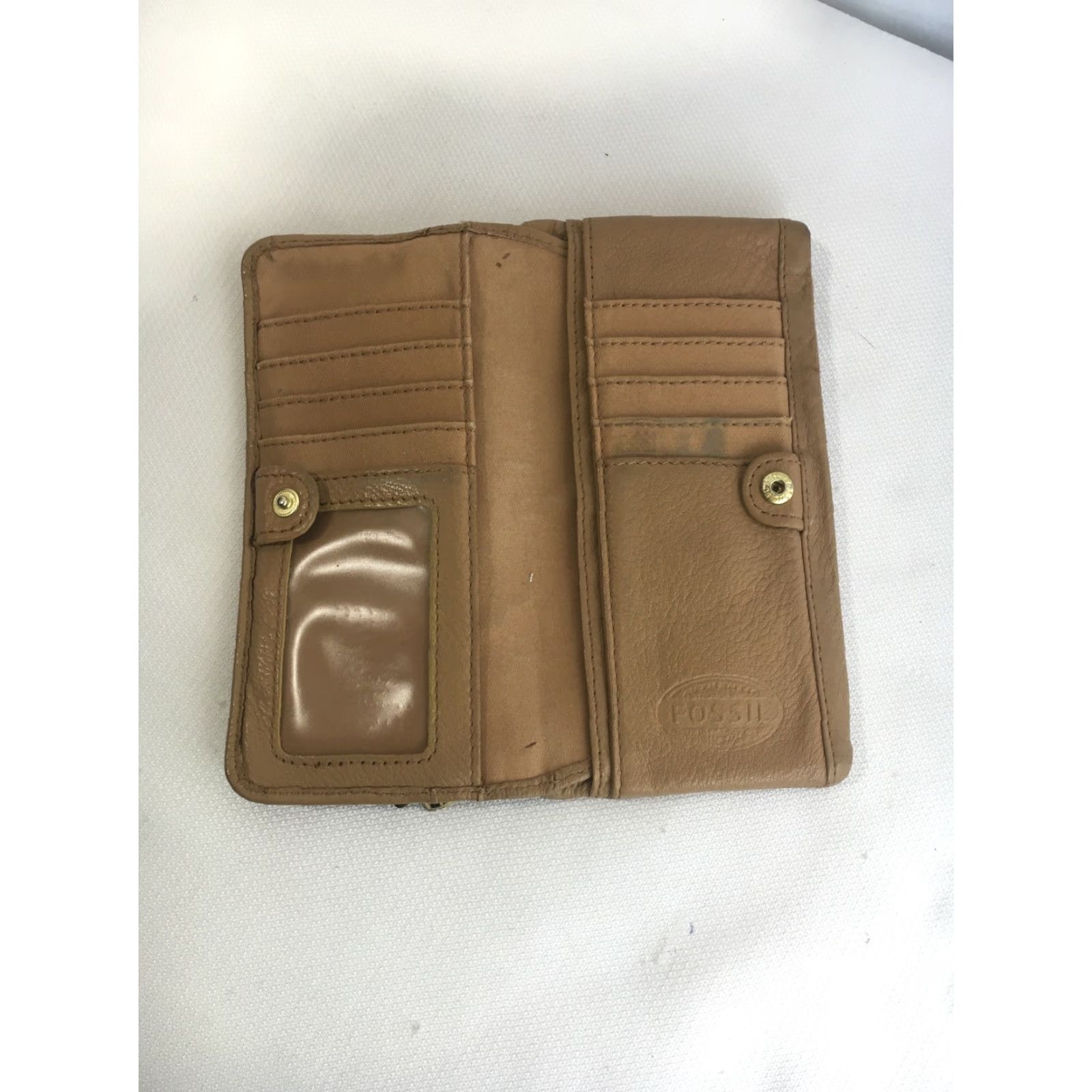 Fossil Fossil Wallet Zip-Around Flap Snap Bi-fold Long Leather Tan Womens SL5031 Size ONE SIZE - 7 Thumbnail