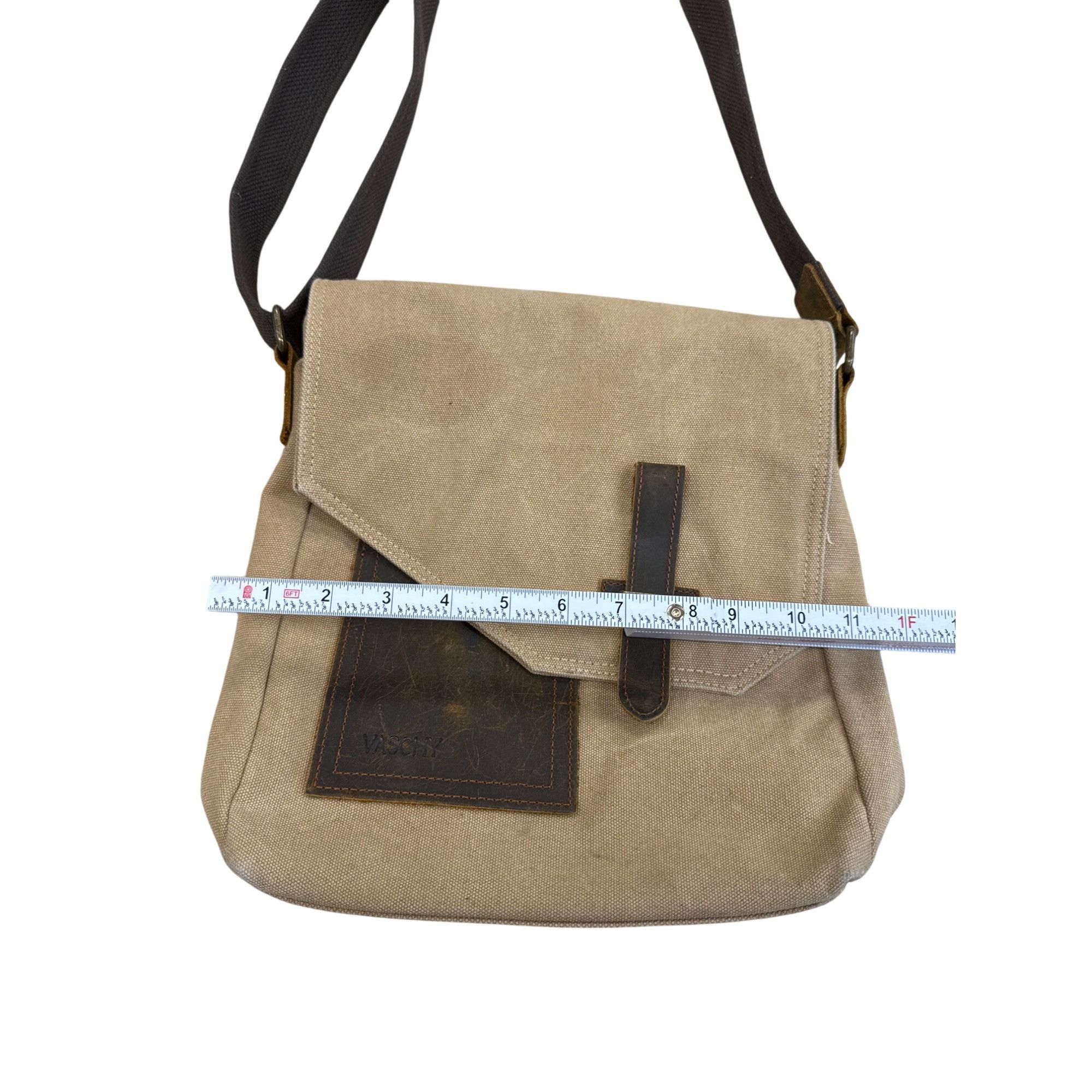 Other Vaschy Canvas & Leather Crossbody Messenger Bag 12x12 SKU 74 Size ONE SIZE - 5 Thumbnail