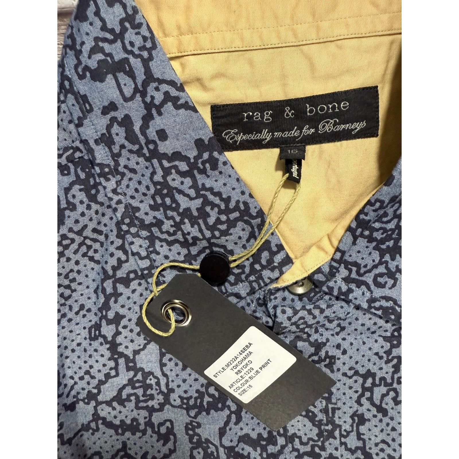 Rag & Bone Rag & Bone Graphic print Yokohama shirt size 16 color Blue g Size US L / EU 52-54 / 3 - 2 Thumbnail