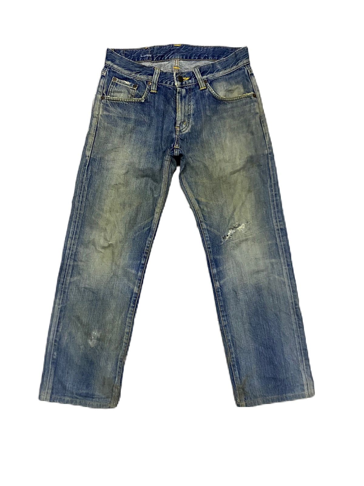 Edwin × Japanese Brand JAPAN BRAND ART OF DISTRESS DENIM RIPPED STYLE Size US 32 / EU 48 - 1 Thumbnail